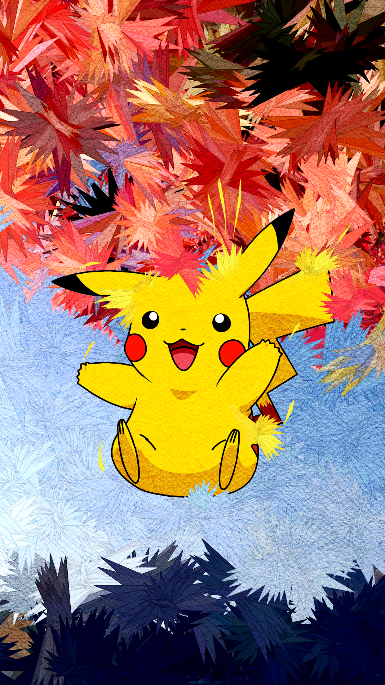 pokemon wallpaper,dibujos animados,amarillo,ilustración,árbol,anime