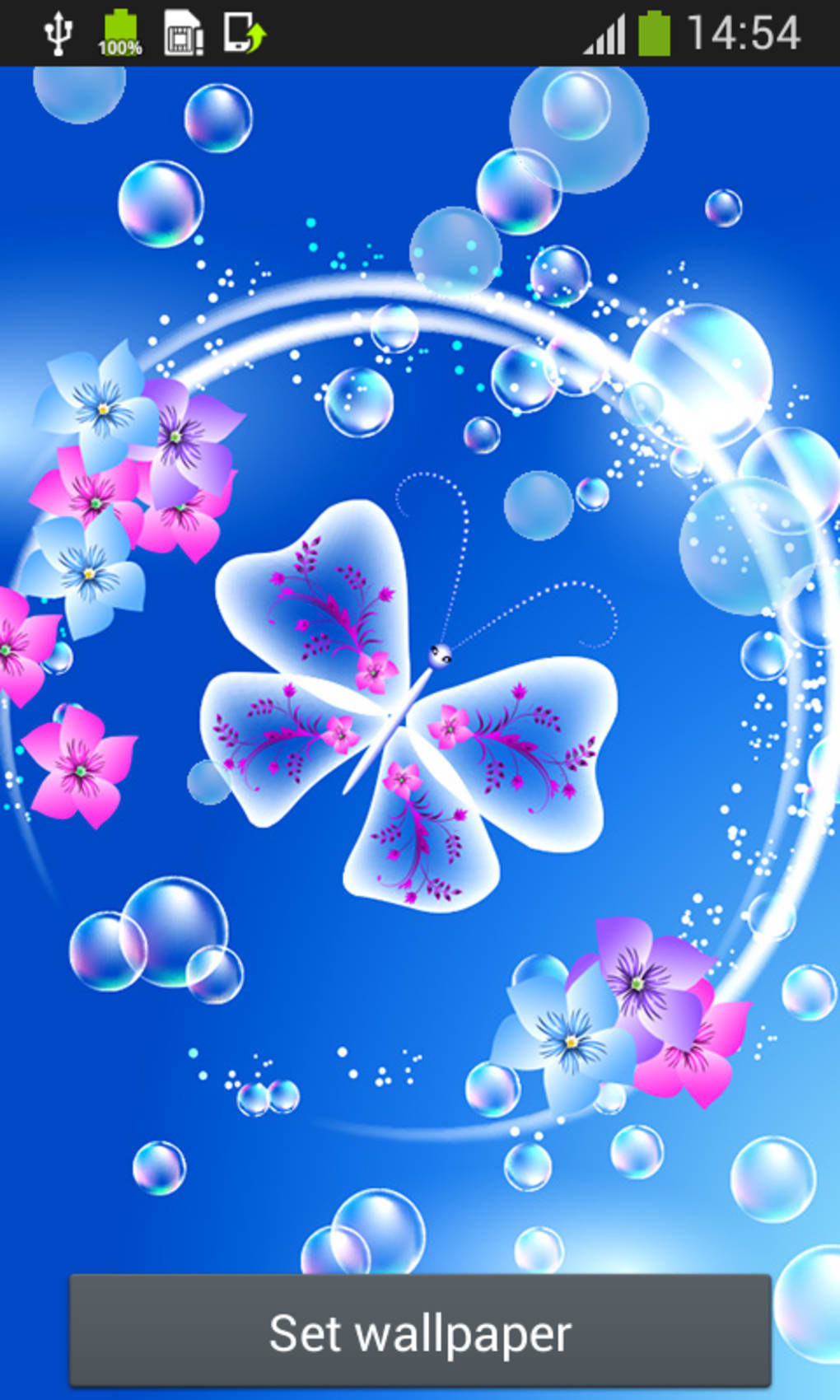 live wallpapers,blue,sky,butterfly,violet,purple