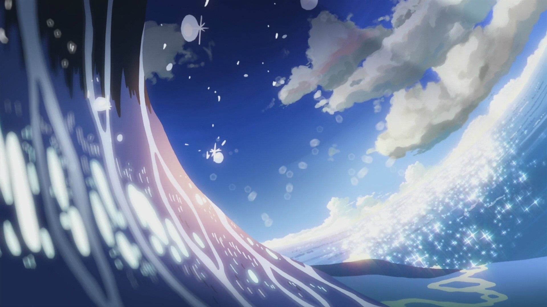 fond d'écran anime,ciel,atmosphère,anime,dessin animé,nuage