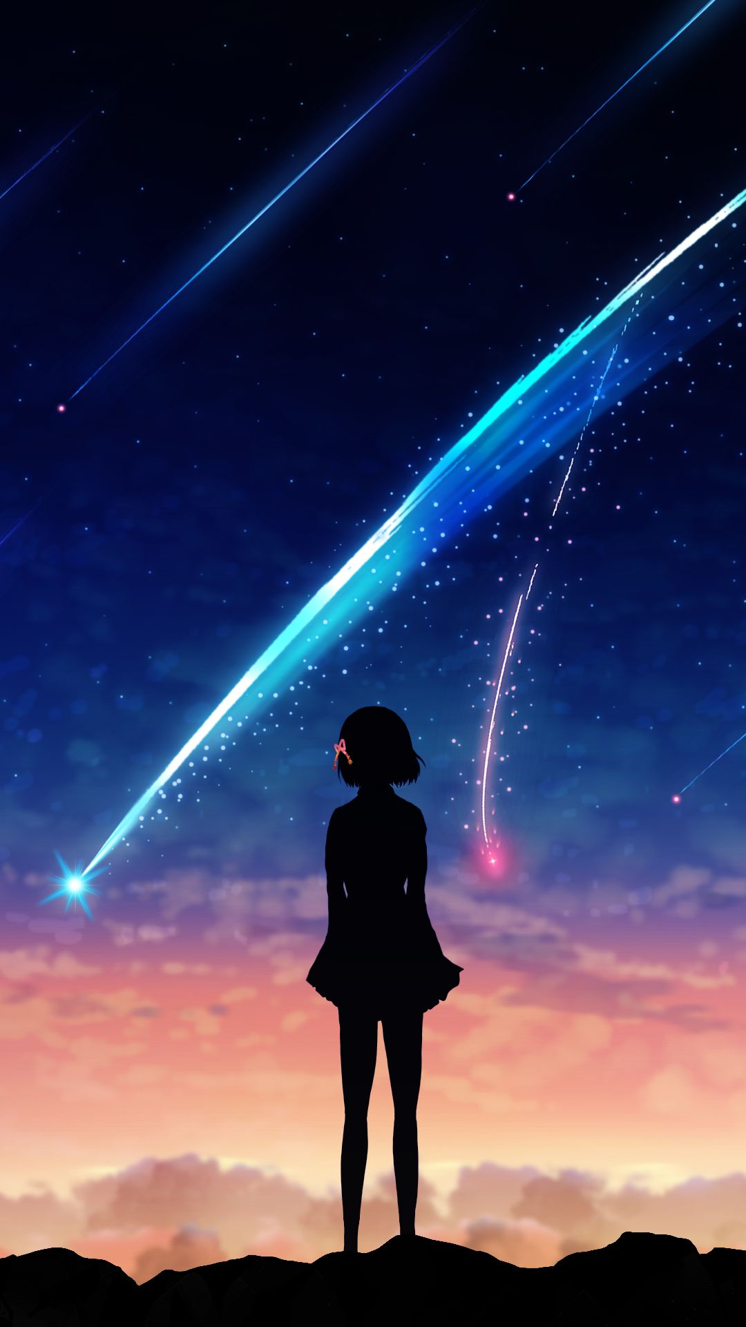 fond d'écran anime,ciel,atmosphère,espace,illustration,aurore