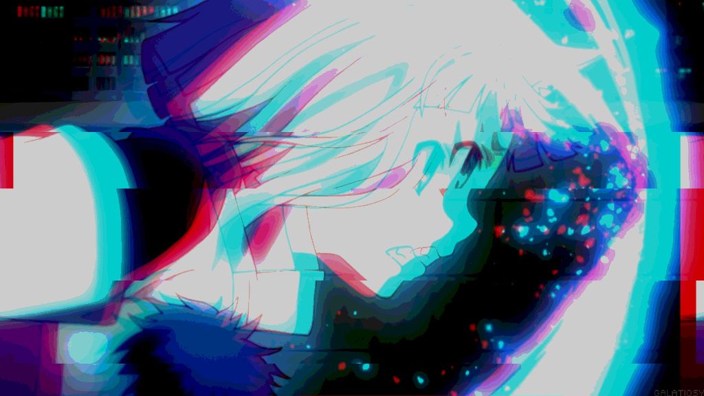 anime wallpaper,blau,lila,licht,grafikdesign,design