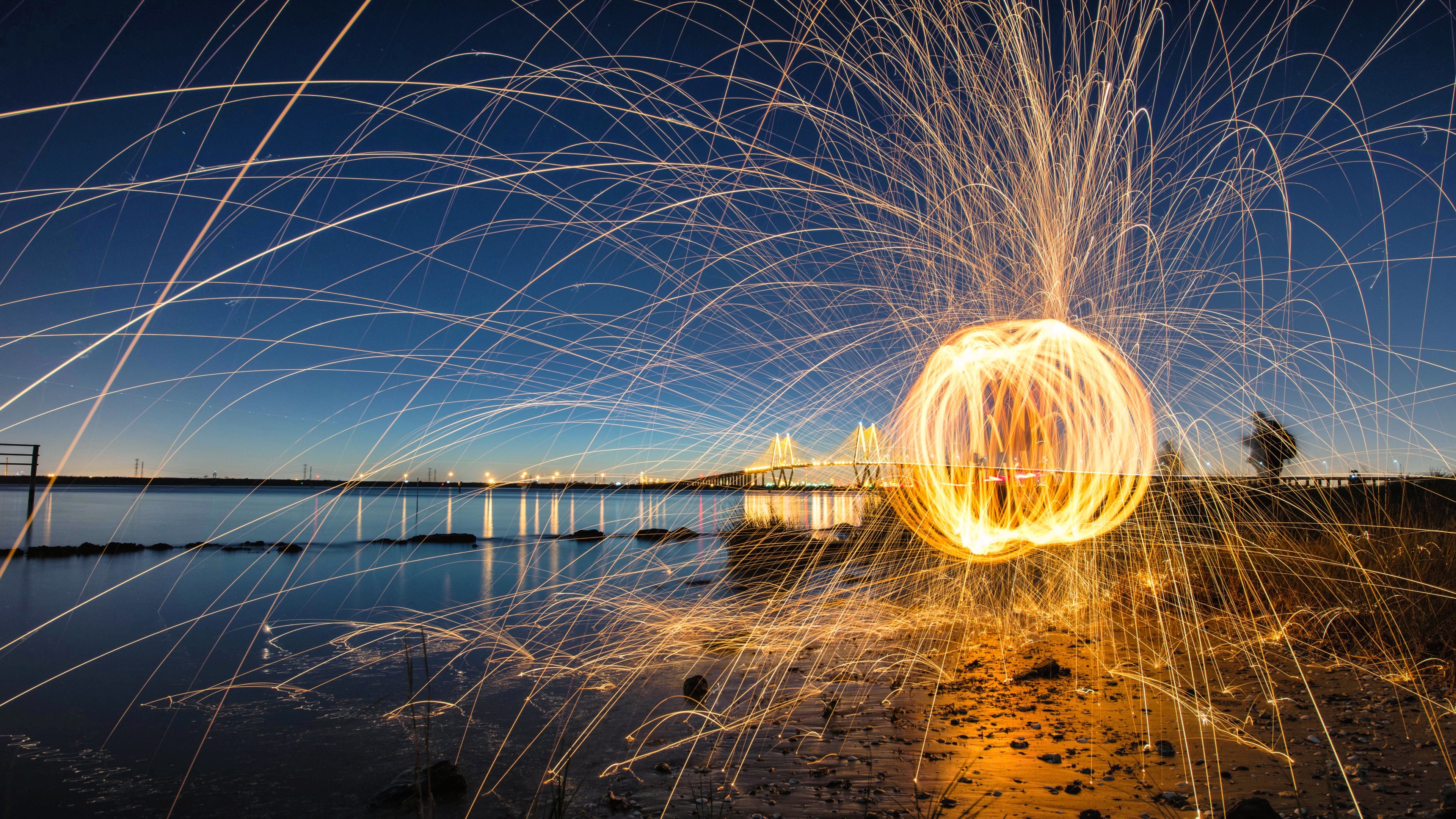 fond d'écran 4k,ciel,l'eau,la nature,lumière,nuit