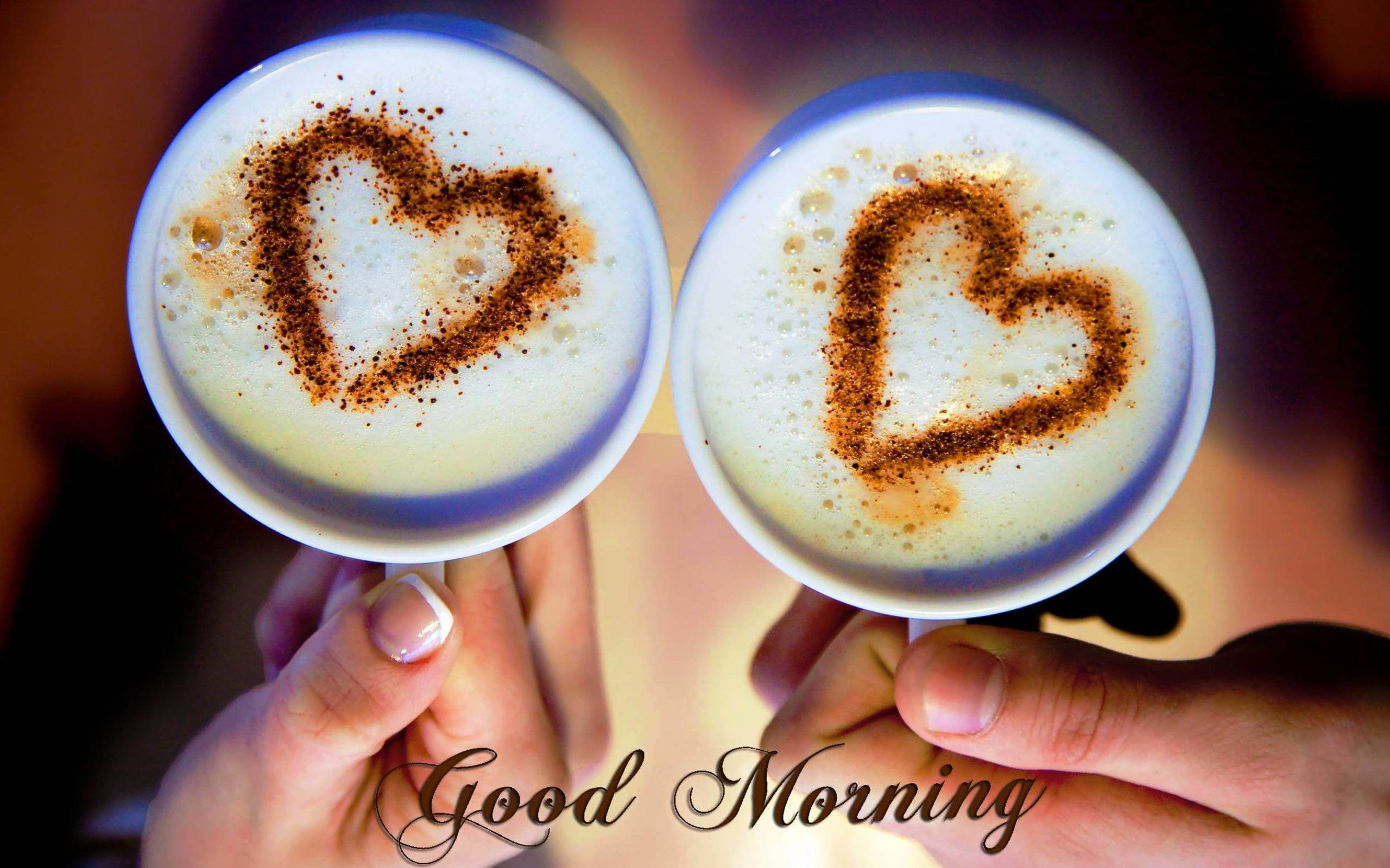 good morning wallpaper,babycino,heart,cappuccino,latte,food
