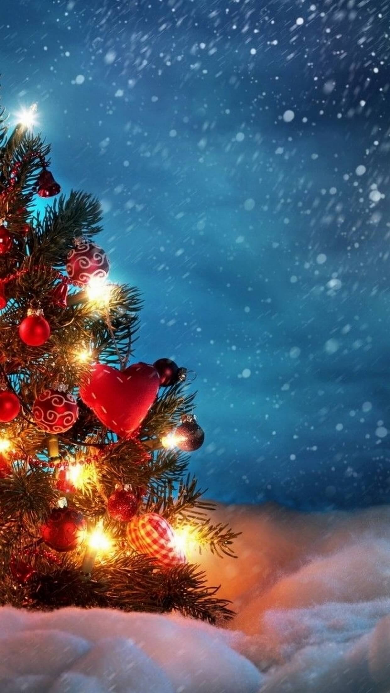 christmas wallpaper,sky,christmas tree,nature,tree,christmas decoration