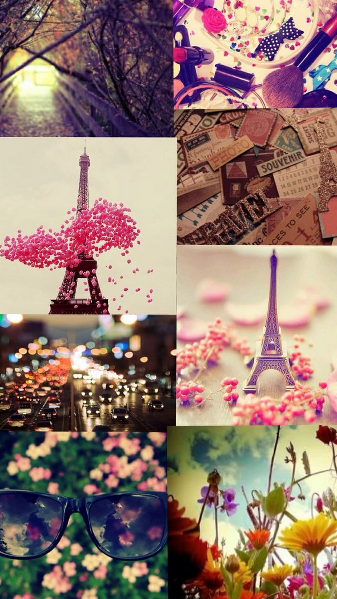 girly wallpapers,pink,purple,collage,lilac,spring