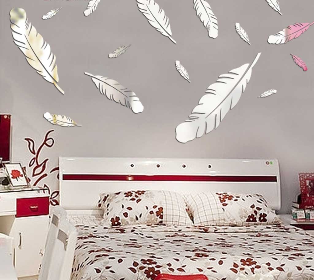 tapetendesign,schlafzimmer,wand,zimmer,feder,hintergrund