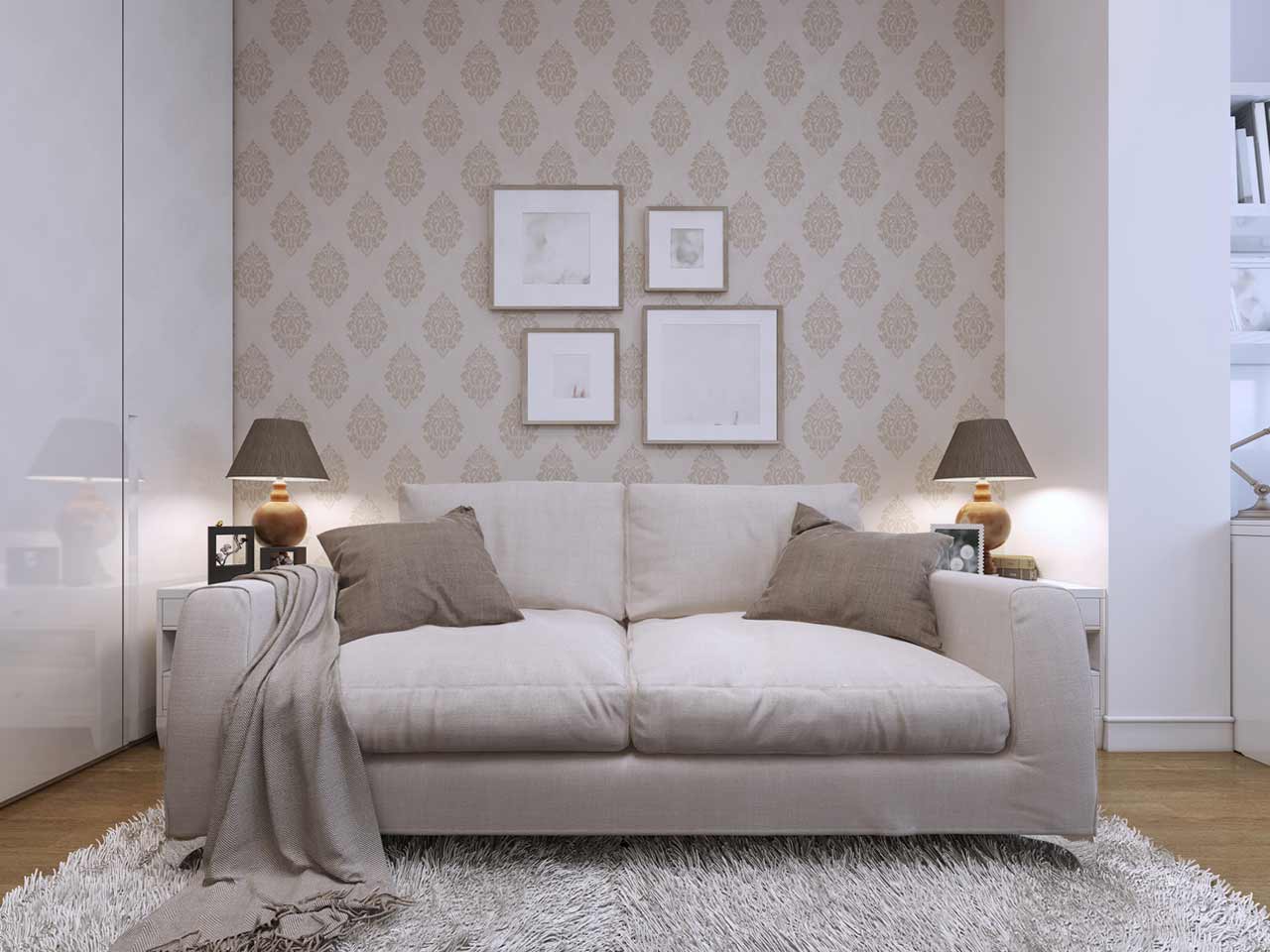 Wallpaper In An Alcove Interior Wall Paper Designs WallpaperUse