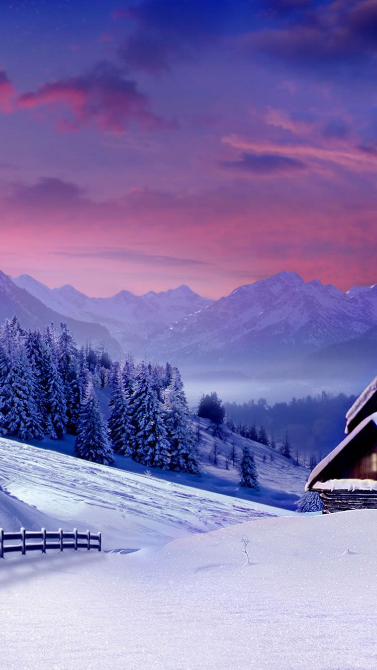 전화 용 벽지,눈,겨울,하늘,산,산맥