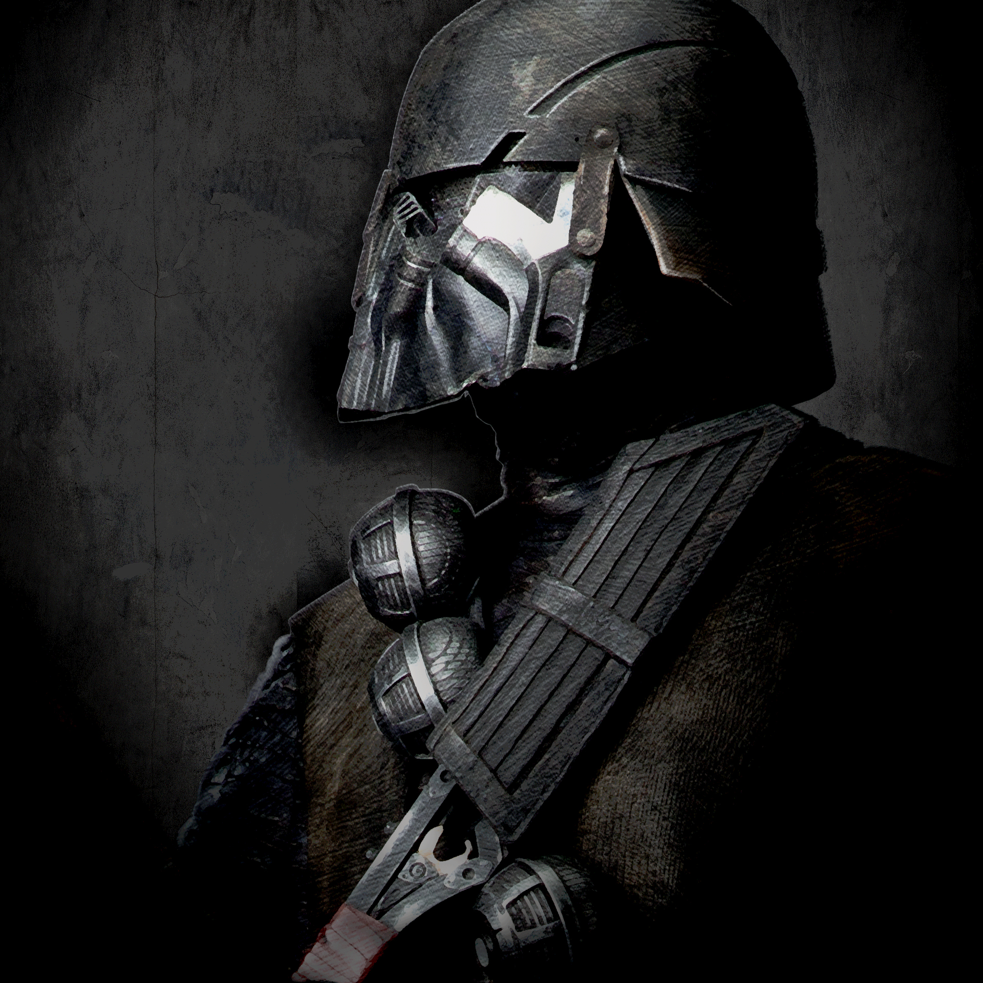 star wars wallpaper,darkness,personal protective equipment,fictional character,helmet,illustration