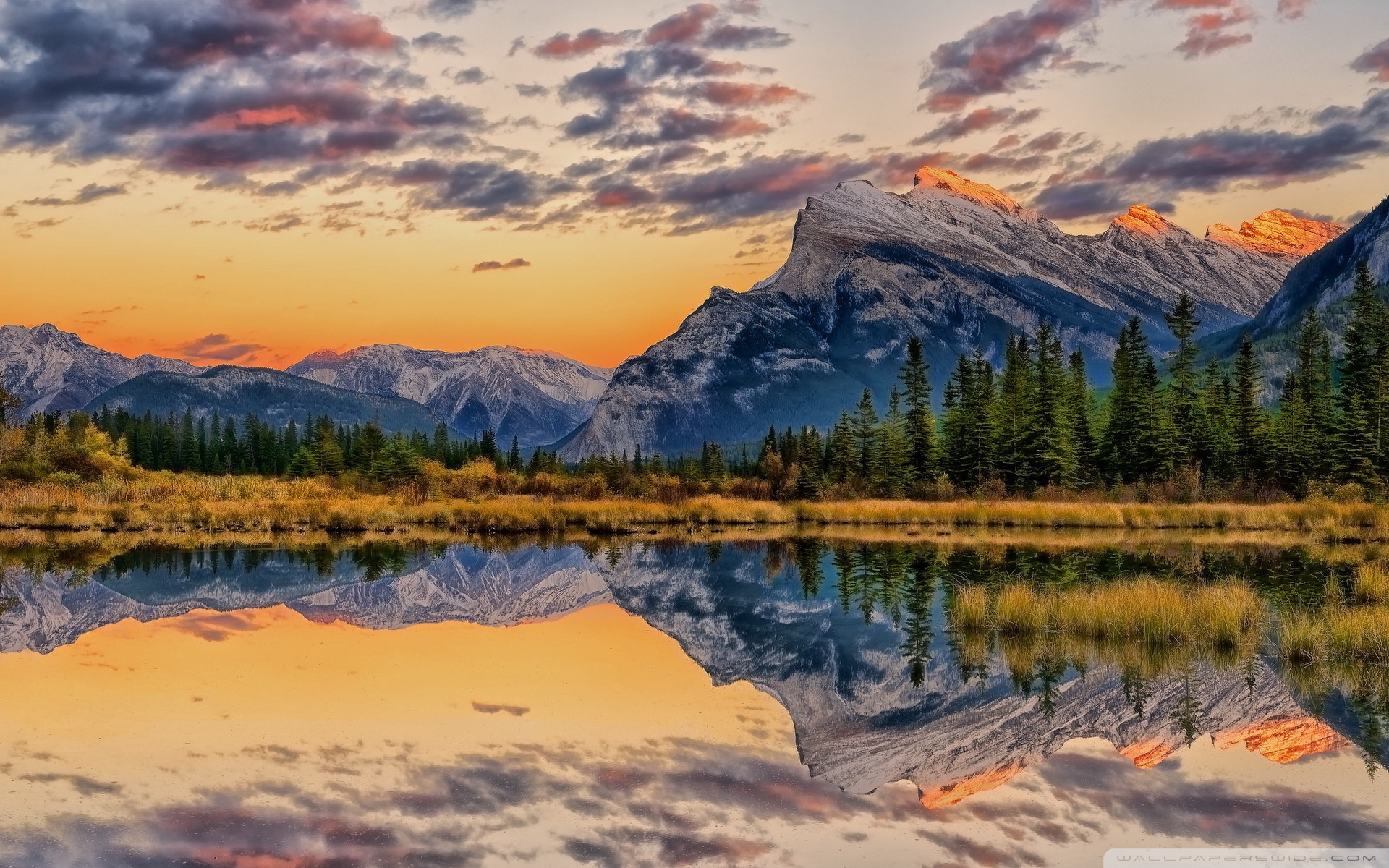 nature wallpaper,natural landscape,nature,reflection,sky,mountain