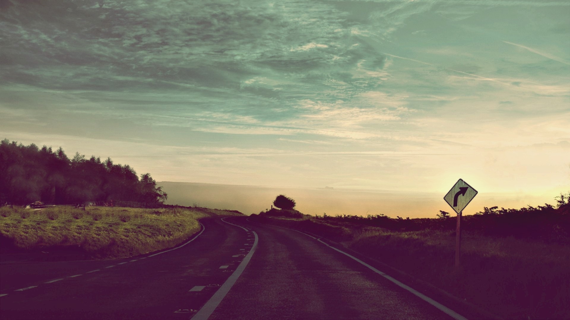 tumblr wallpaper,sky,road,natural landscape,cloud,horizon