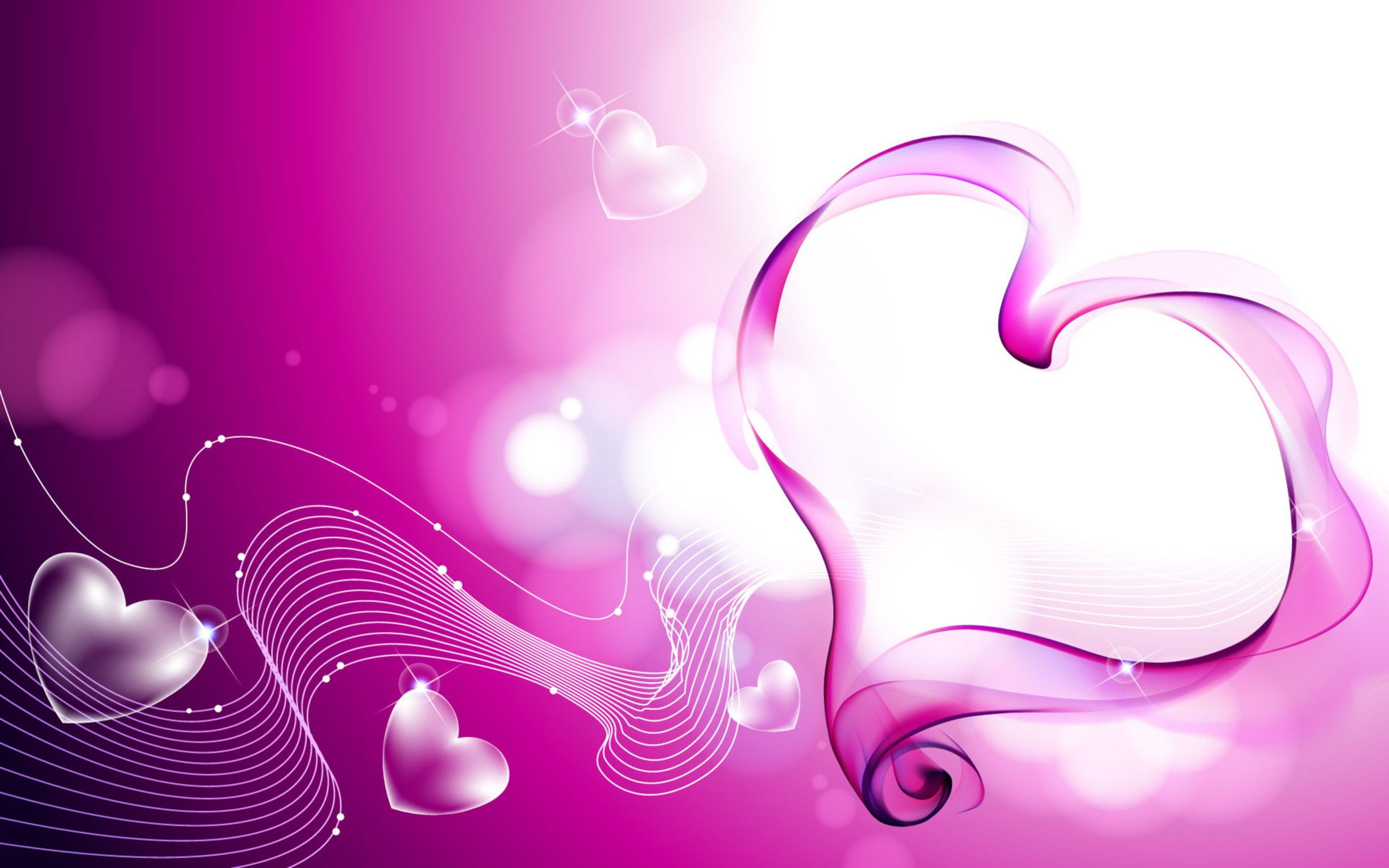 소녀를위한 벽지,분홍,보라색,심장,제비꽃,사랑
