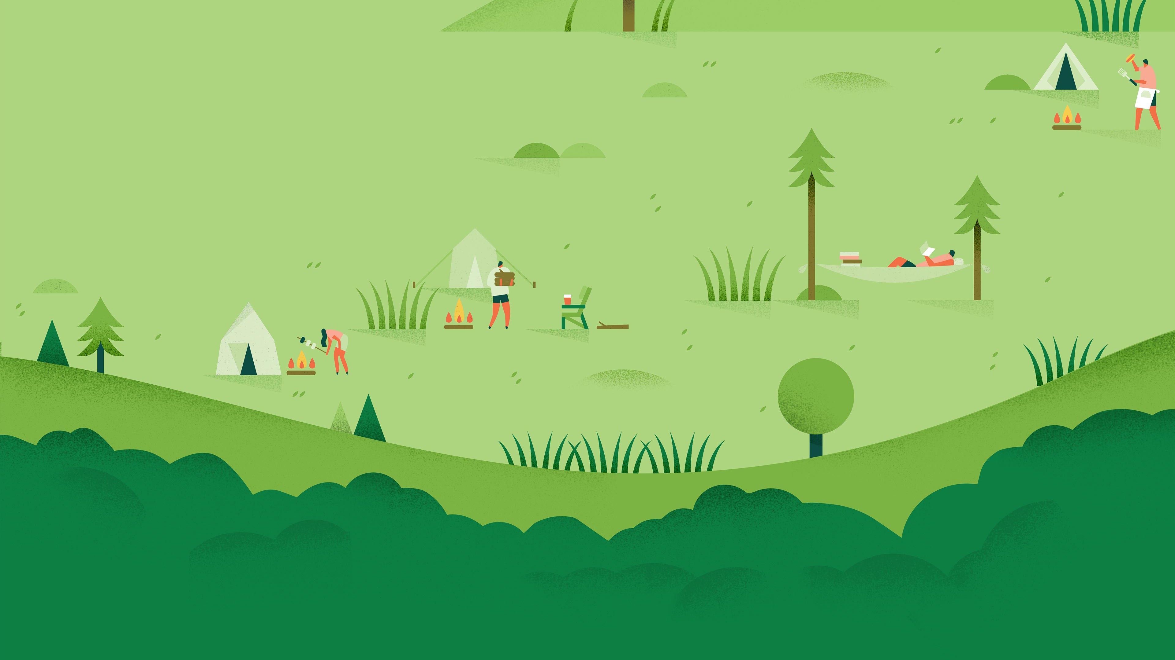 fonds d'écran pour android,vert,illustration,herbe,l'eau,arbre