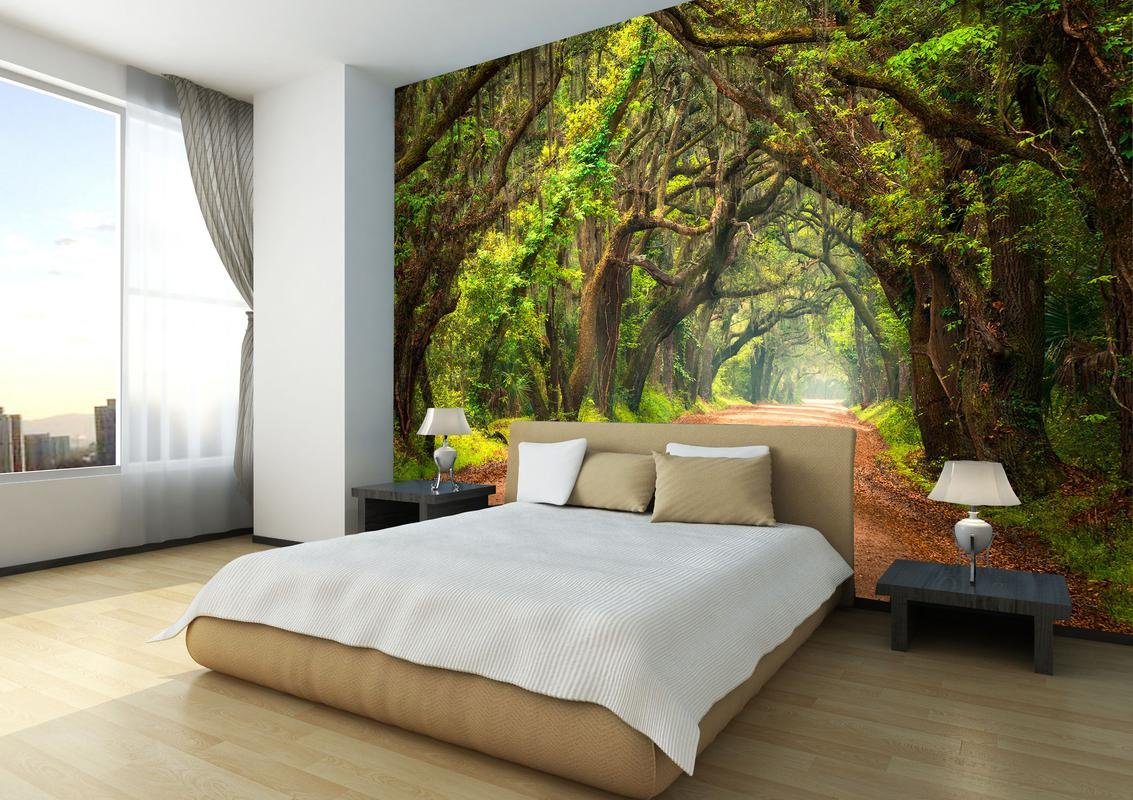3d wallpaper,room,bedroom,wall,furniture,interior design