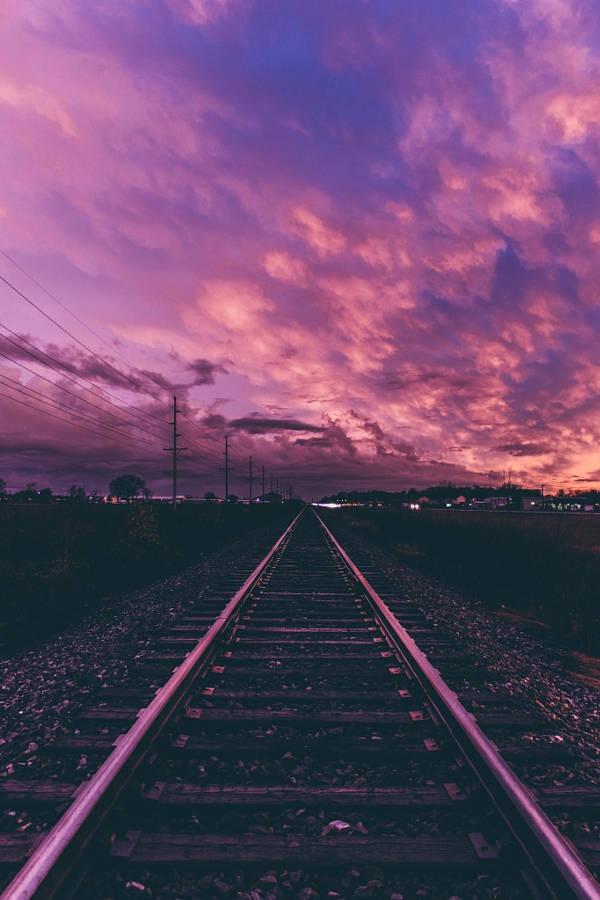 壁紙tumblr,空,地平線,雲,紫の,バイオレット