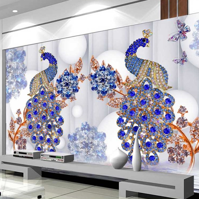 3d wallpaper for wall,blue,cobalt blue,porcelain,glass,interior design