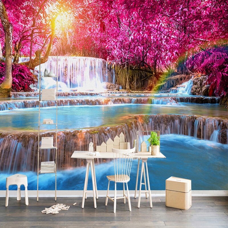3d wallpaper for wall,natural landscape,mural,water,wall,leisure