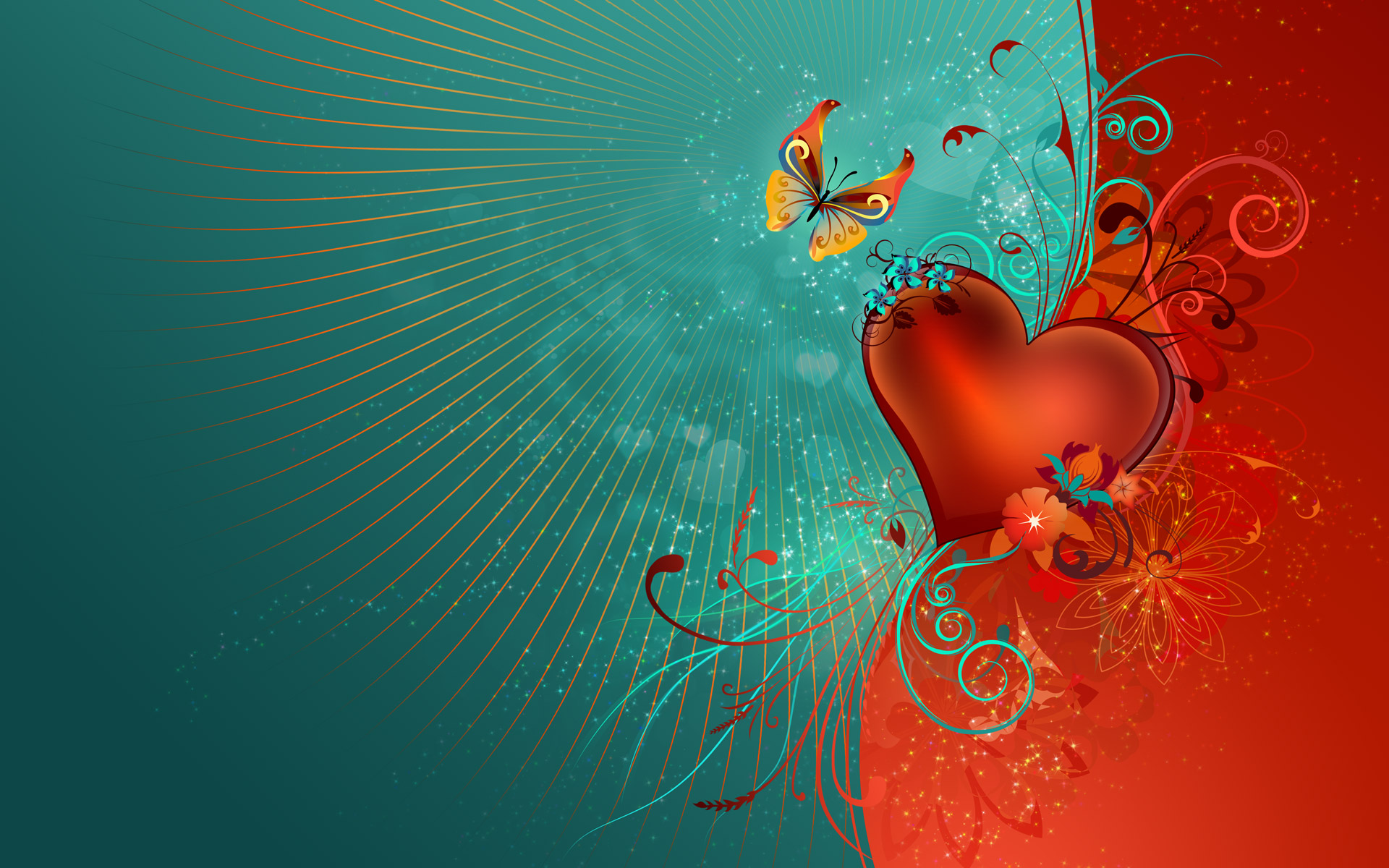 sfondi 1080p,blu,rosso,cuore,turchese,disegno grafico