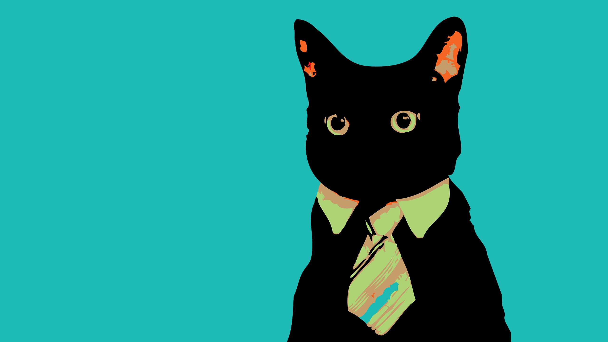 ミームの壁紙,ネコ,ネコ科,中型から中型の猫,黒猫,緑