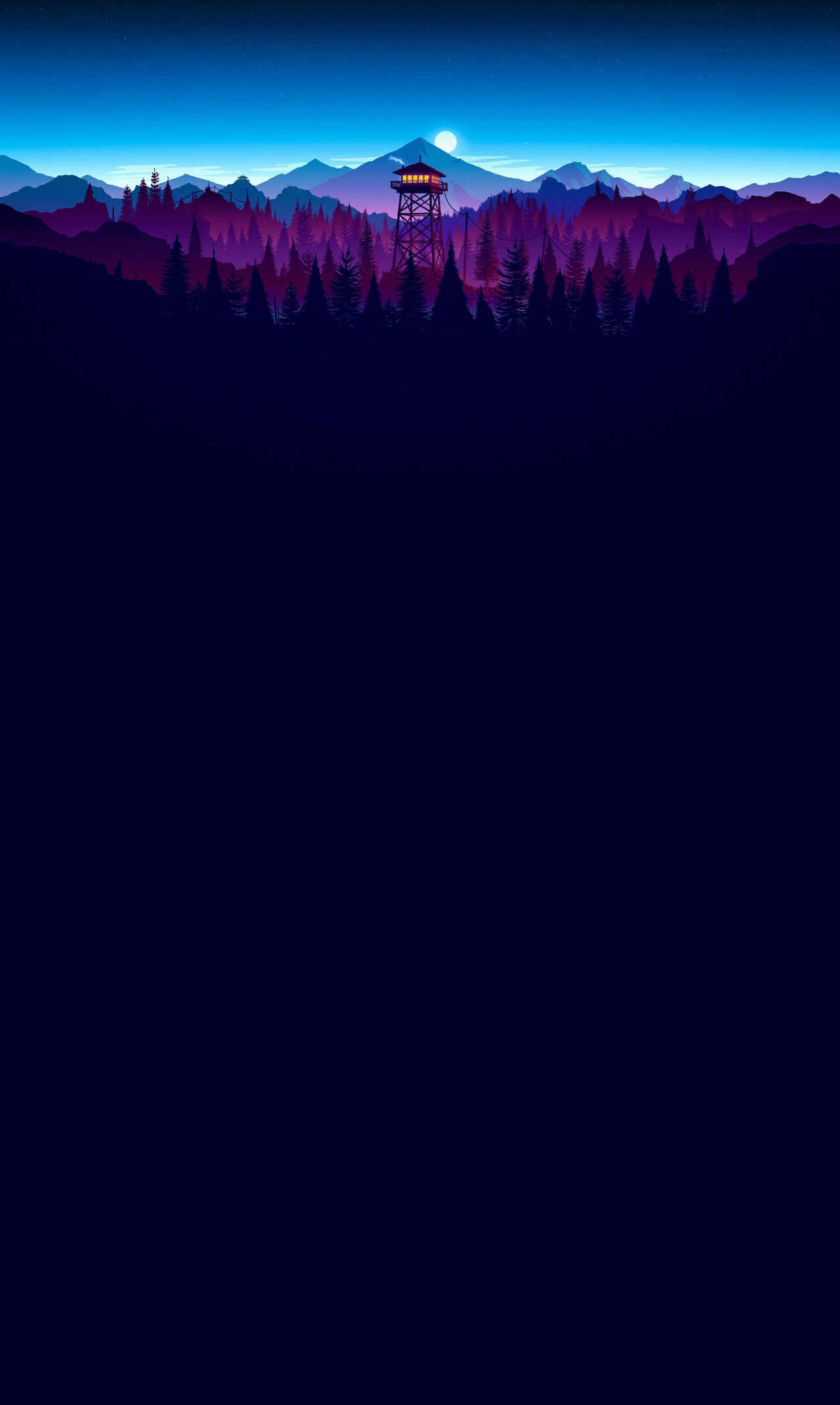 fondo de pantalla de firewatch,azul,cielo,púrpura,naturaleza,negro