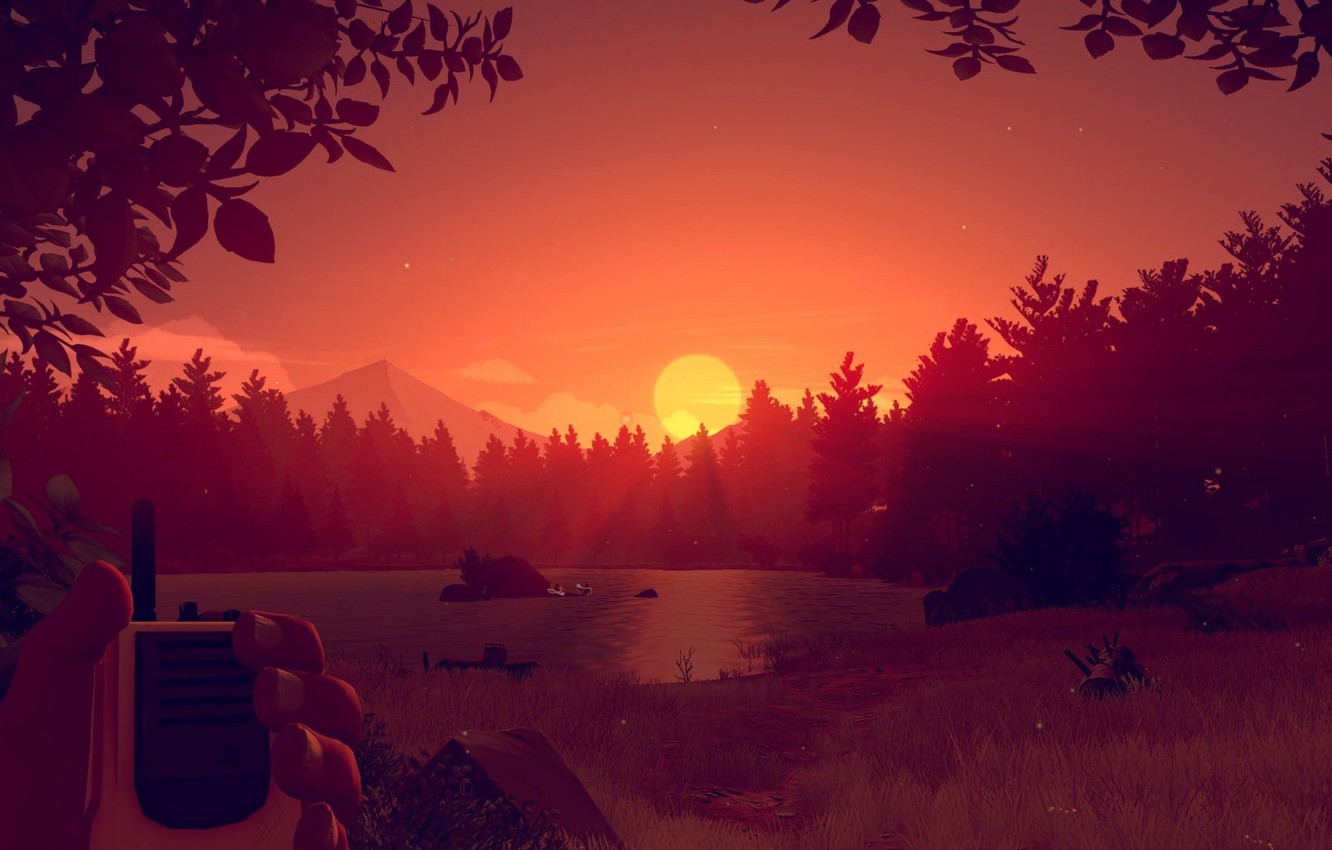 firewatch wallpaper,sky,afterglow,nature,red sky at morning,red