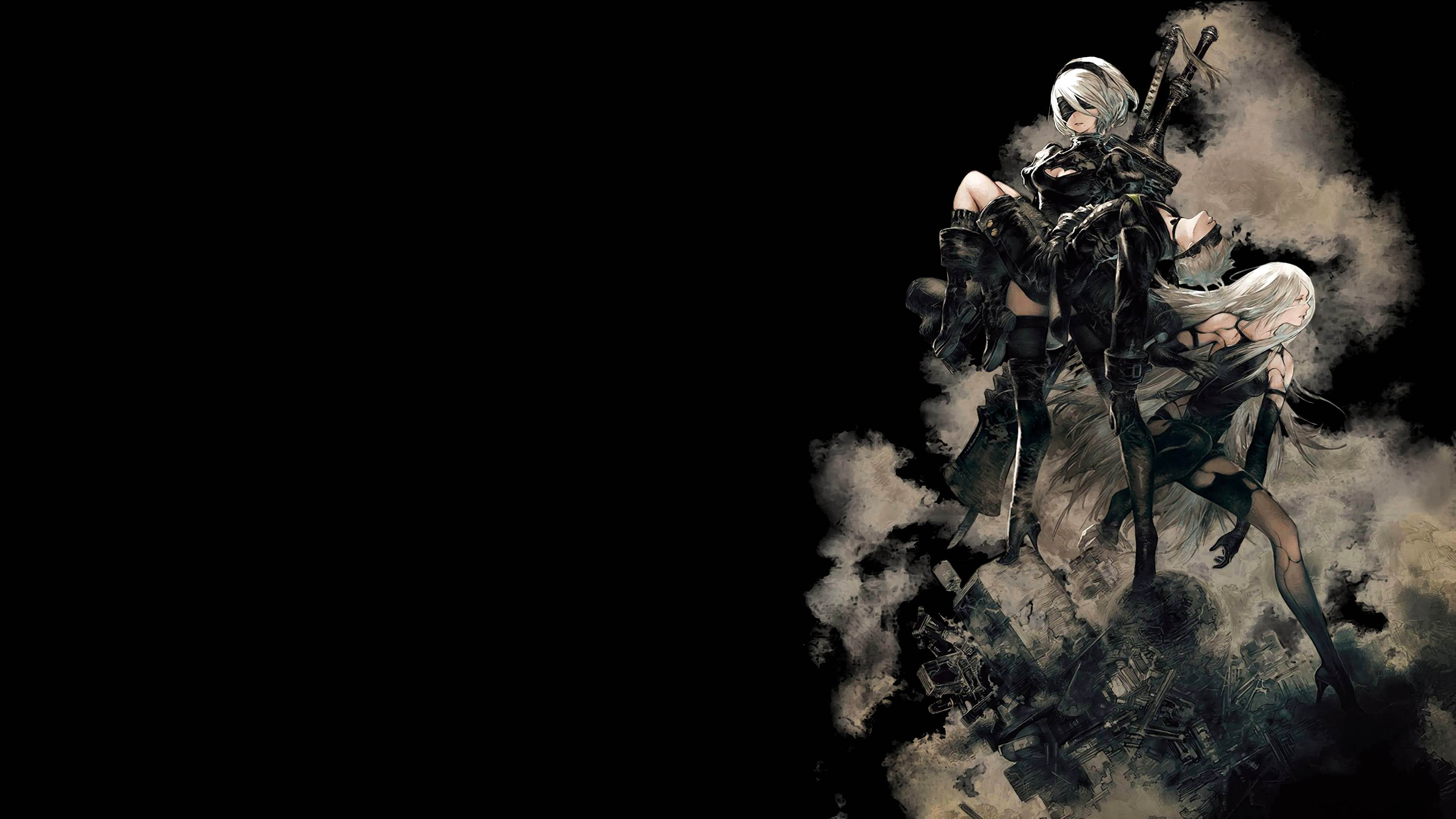 nier automata wallpaper,soldier,cg artwork,photography,illustration,darkness