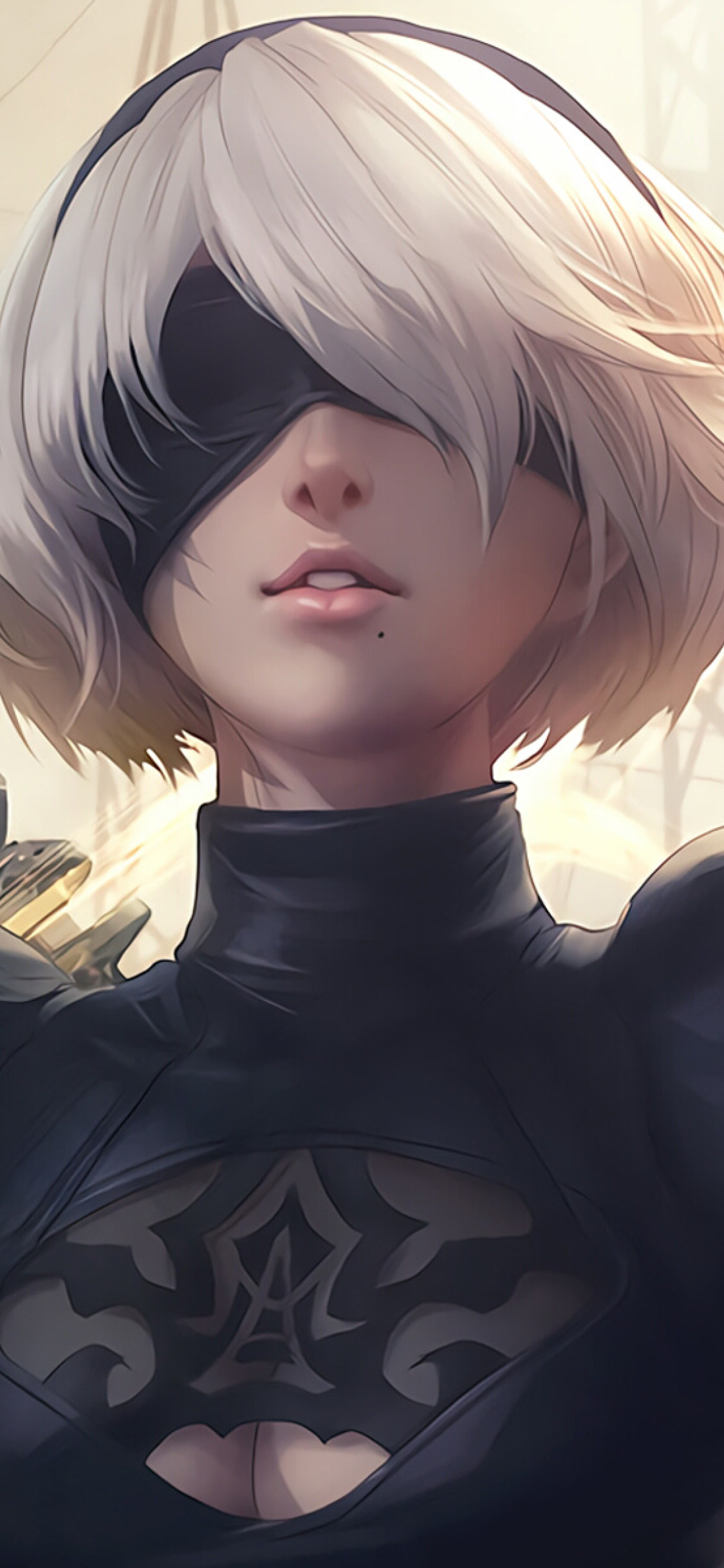 nier automata wallpaper,hair,face,hairstyle,cool,cg artwork