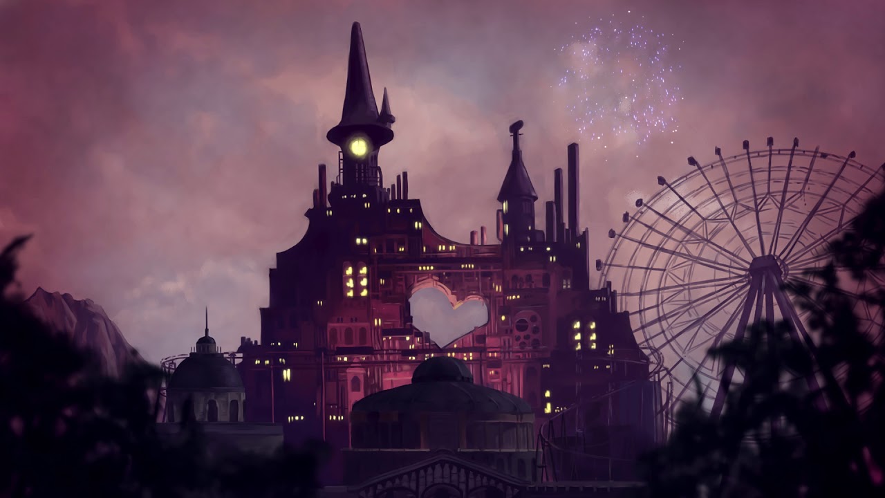 fond d'écran nier automata,violet,ciel,monde,architecture,flèche