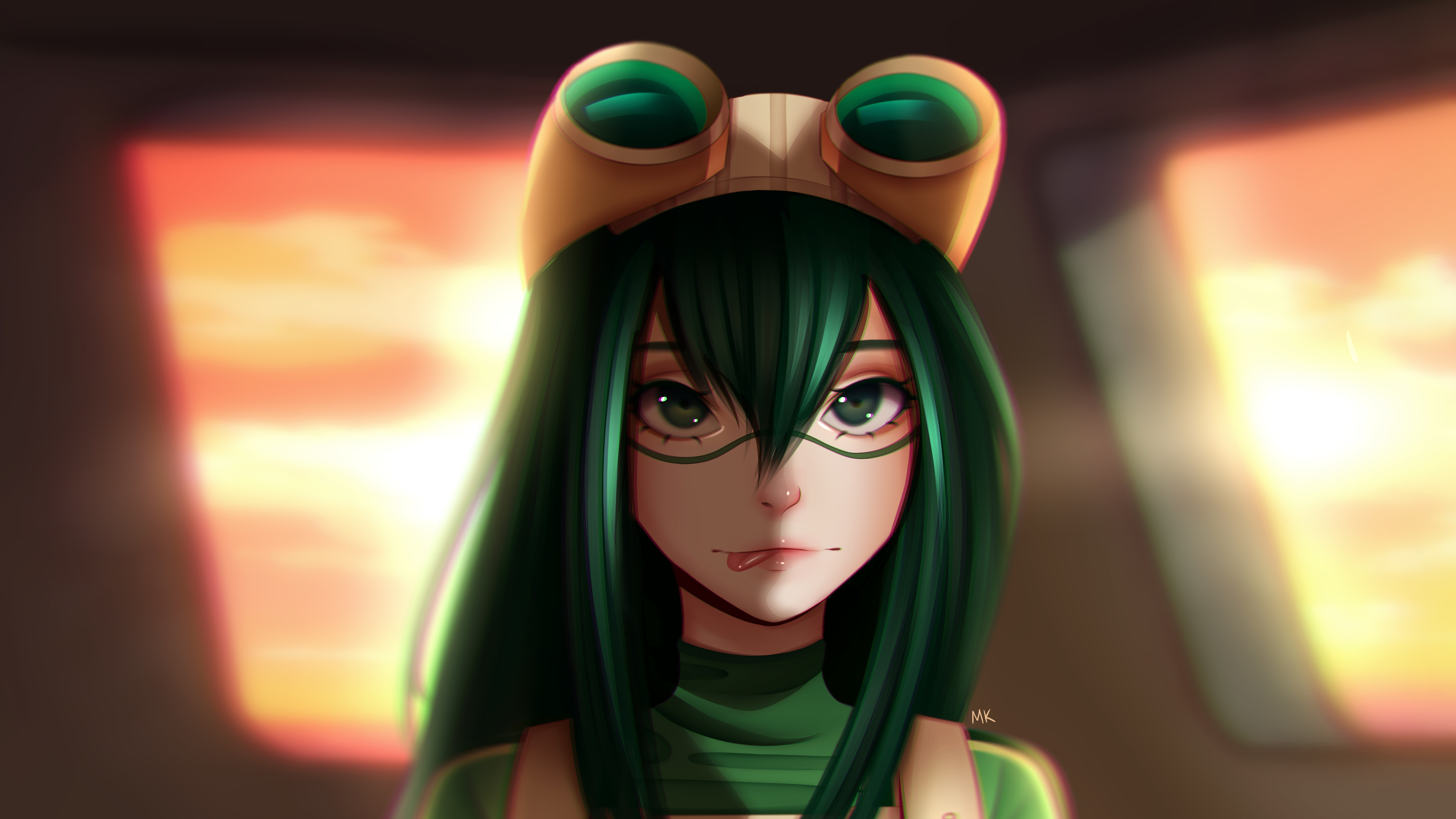 sfondo di my hero academia,verde,cartone animato,anime,cg artwork,animazione