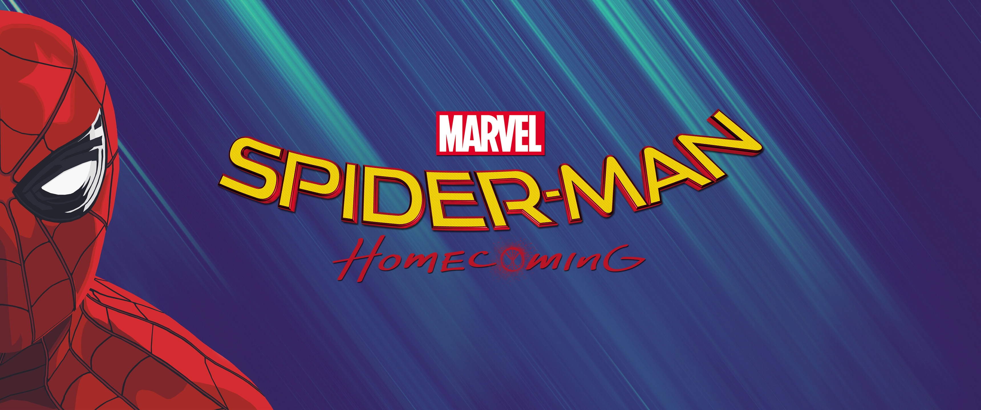 spiderman homecoming wallpaper,blau,text,schriftart,majorelle blau,elektrisches blau