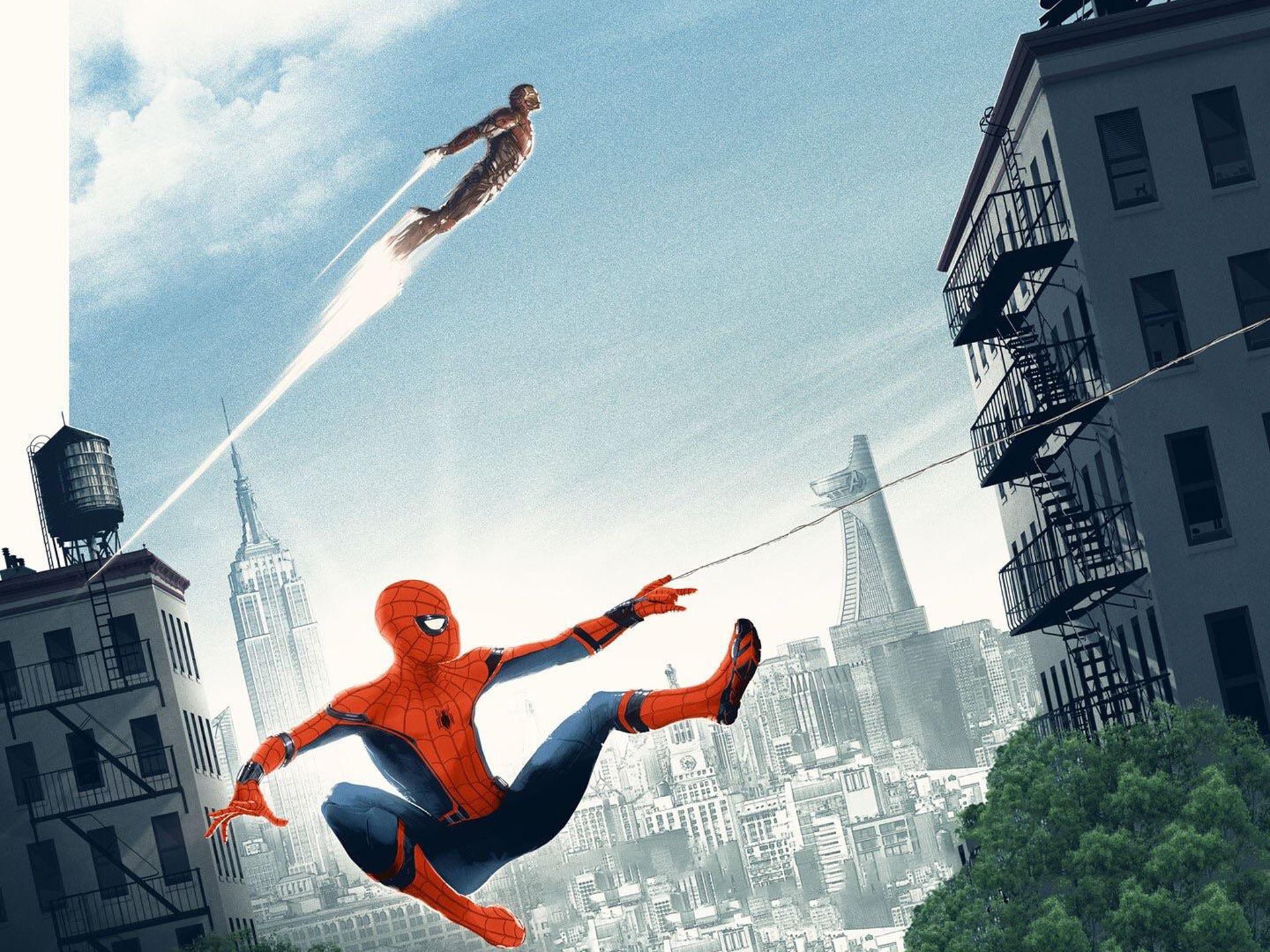 spiderman homecoming wallpaper,extreme sport,fictional character,superhero,spider man,photography