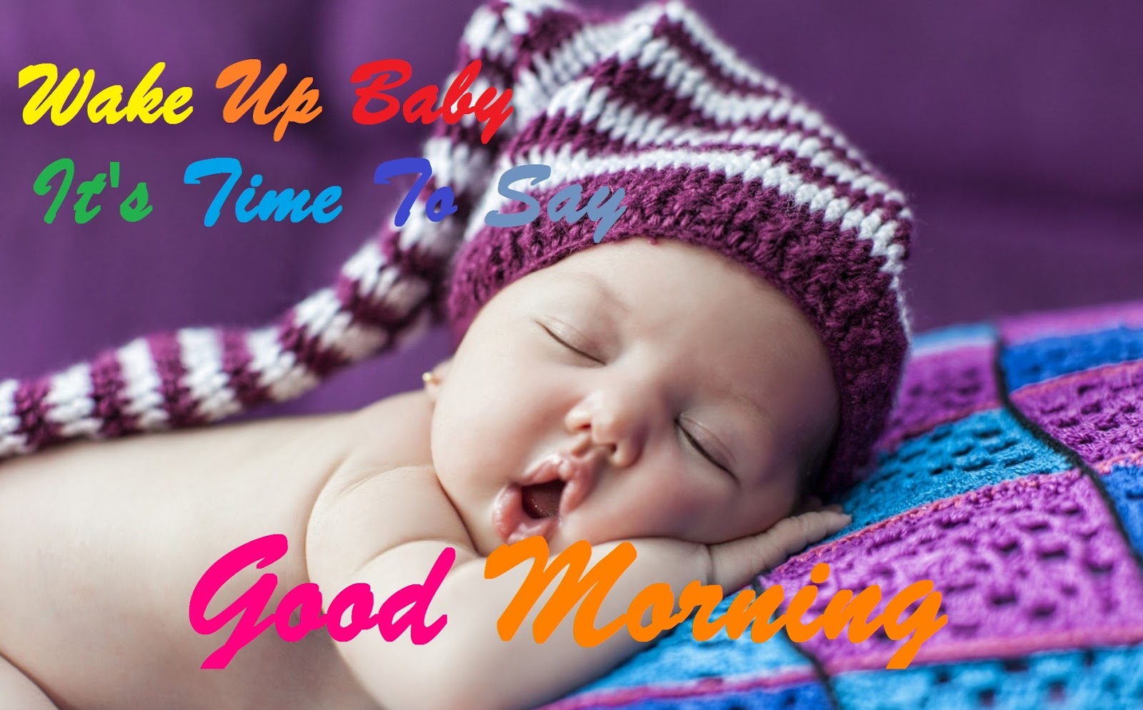 good morning wallpaper for whatsapp,child,baby,crochet,beanie,purple