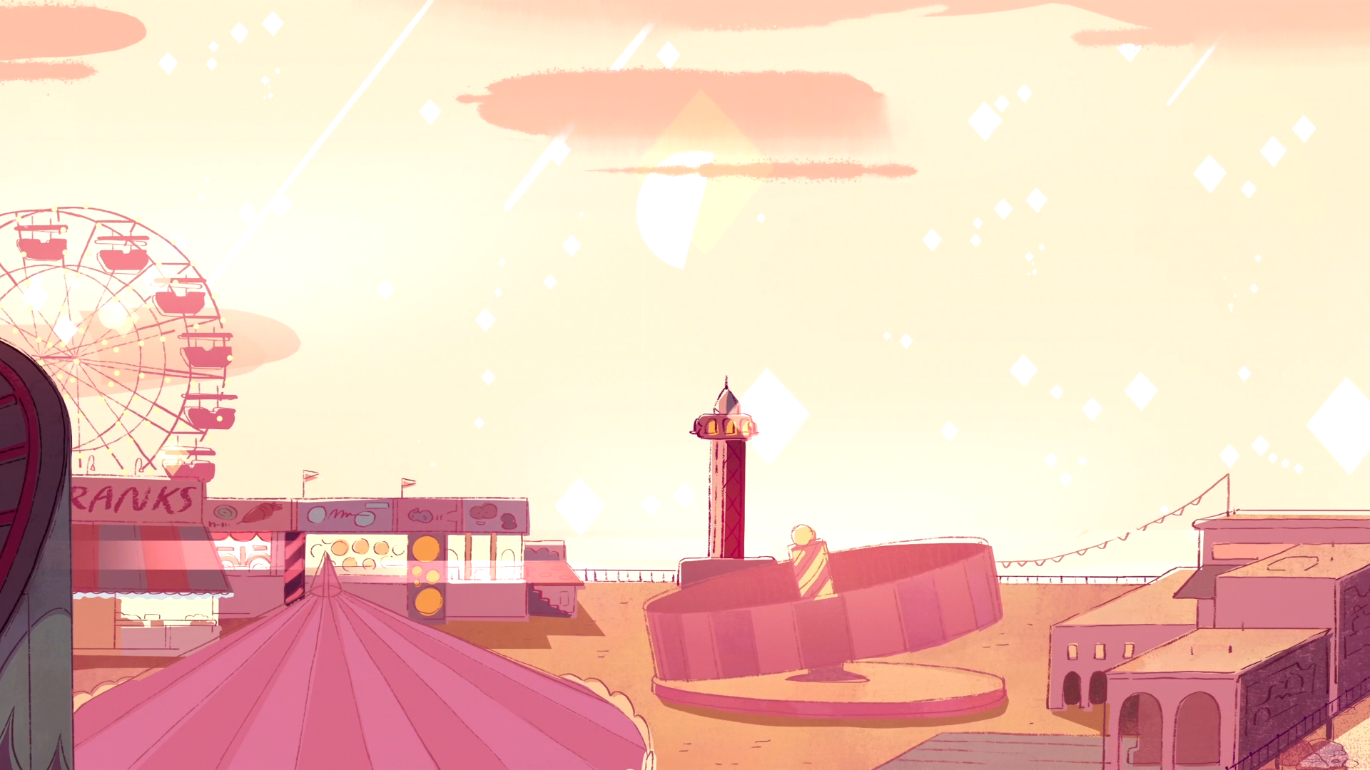 steven universe wallpaper,pink,illustration,cartoon,sky,art