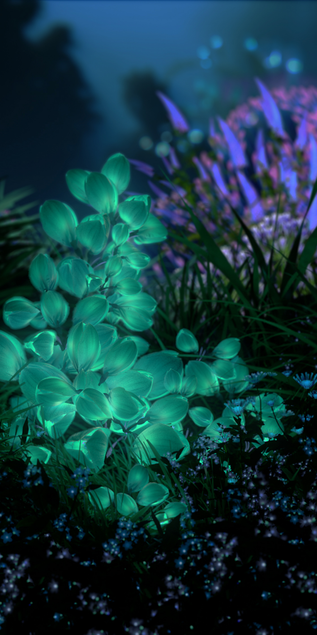fond d'écran huawei,vert,bleu,la nature,violet,feuille