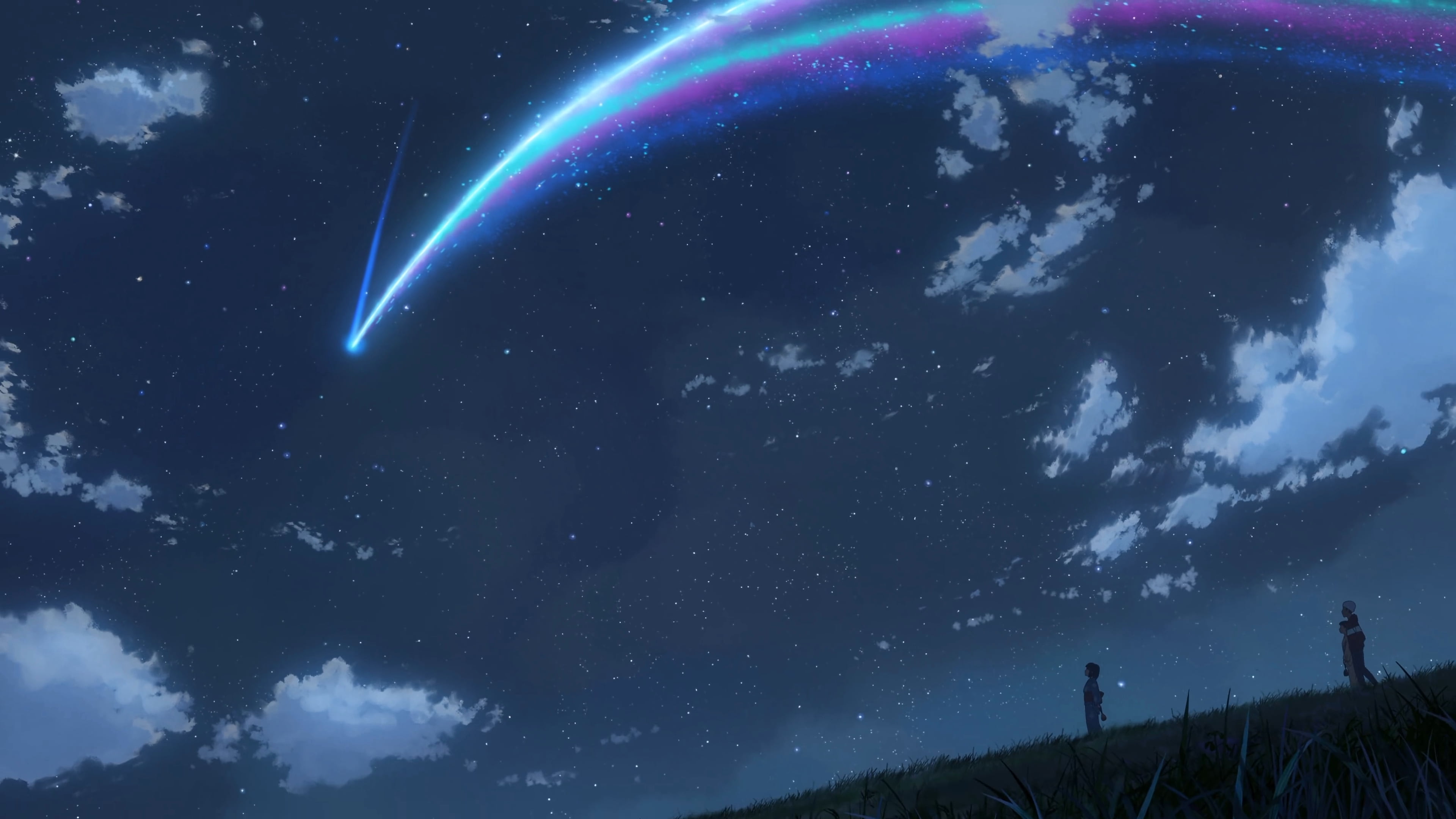 fond d'écran kimi no na wa,ciel,atmosphère,cosmos,univers,espace