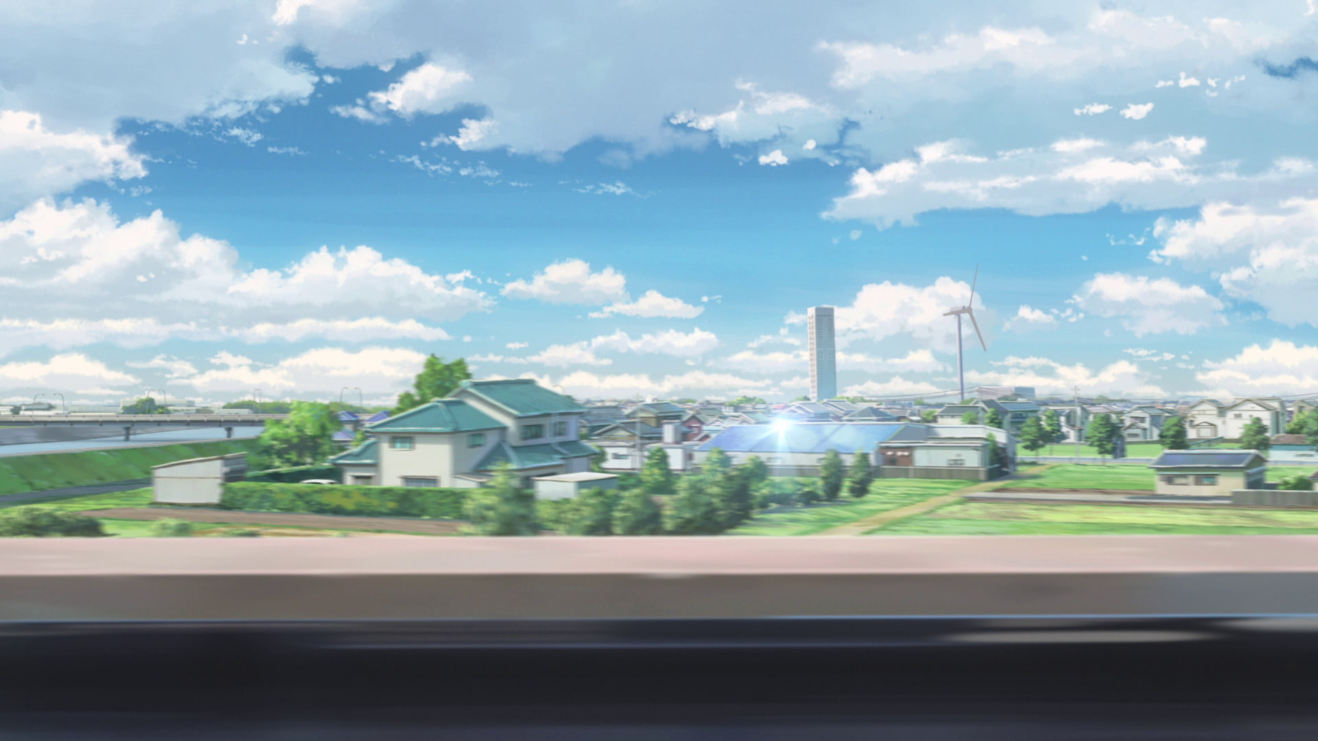 kimi no na wa wallpaper,sky,cloud,residential area,daytime,road