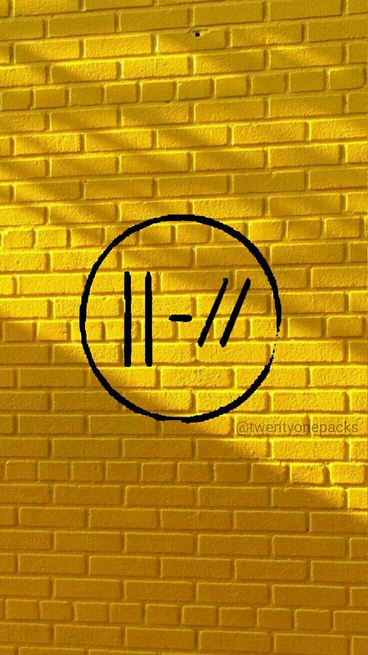 twenty one pilots wallpaper,brick,wall,yellow,text,close up