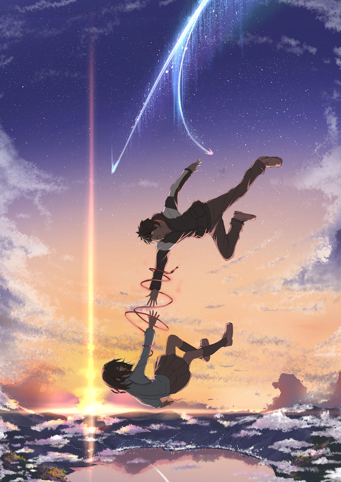 kimi no na wa wallpaper,cielo,personaggio fittizio,spazio,prestazione,idoneità fisica