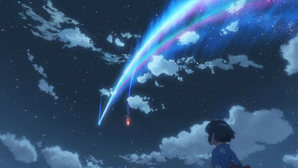 fond d'écran kimi no na wa,ciel,atmosphère,cosmos,espace,univers