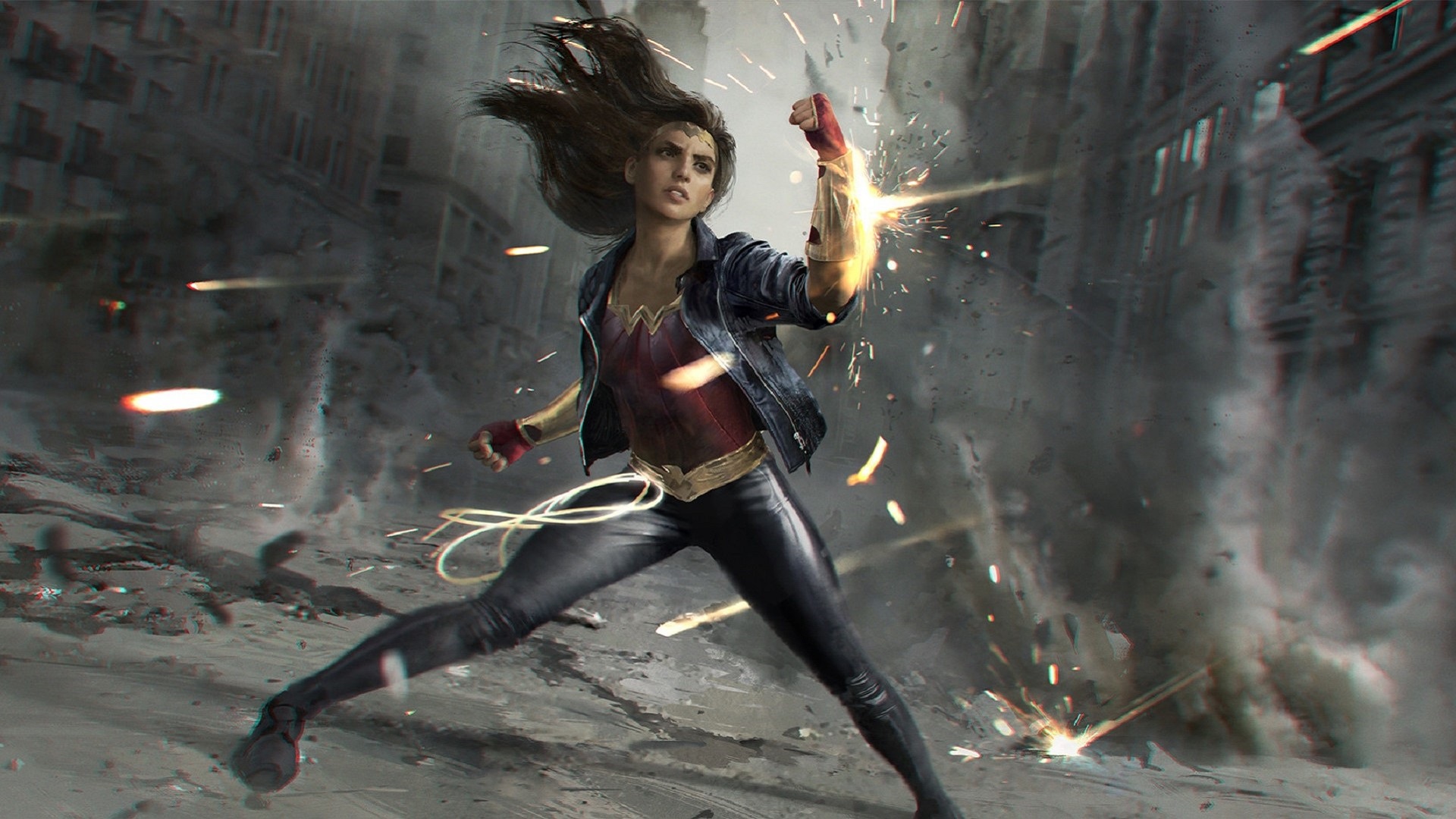 wonder woman wallpaper,action adventure game,cg artwork,fictional character,screenshot,digital compositing