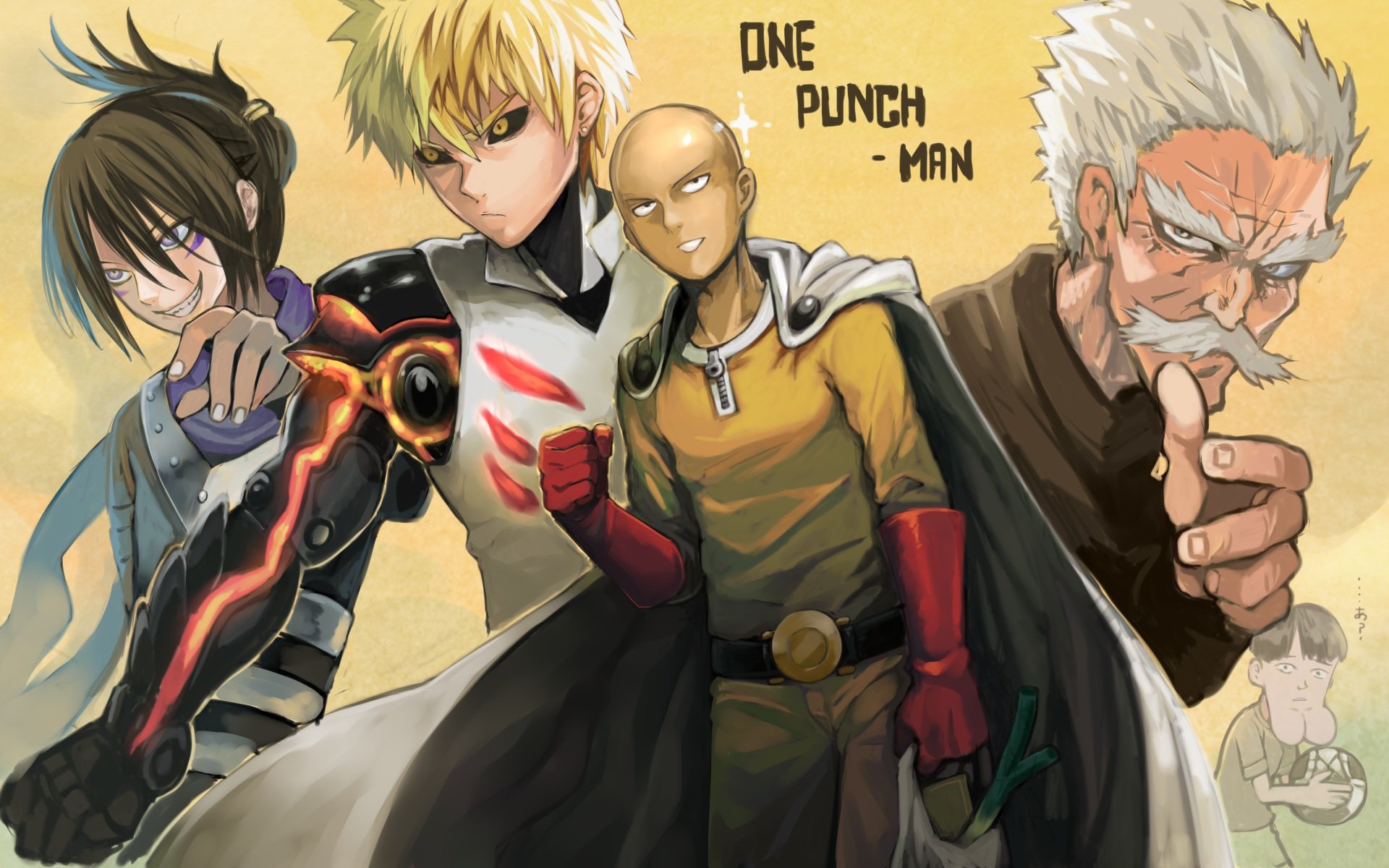 carta da parati one punch man,anime,cartone animato,finzione,personaggio fittizio,cg artwork