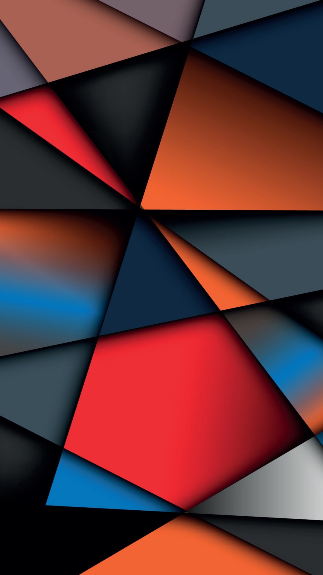 아이폰 7의 hd 월페이퍼,푸른,주황색,삼각형,선,화려 함