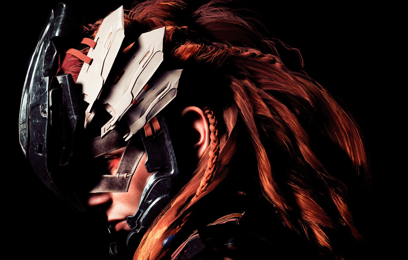 horizon zero dawn wallpaper,hair,beauty,darkness,long hair,photography