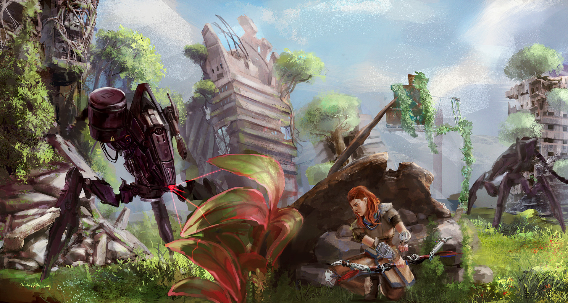 horizon zero dawn wallpaper,action adventure game,strategy video game,pc game,adventure game,cg artwork