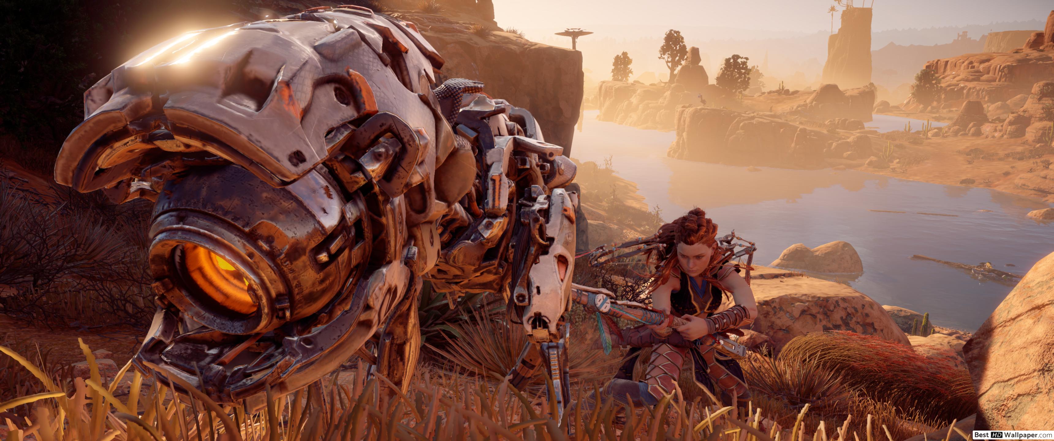 horizon zero dawn wallpaper,action adventure game,cg artwork,strategy video game,adventure game,pc game