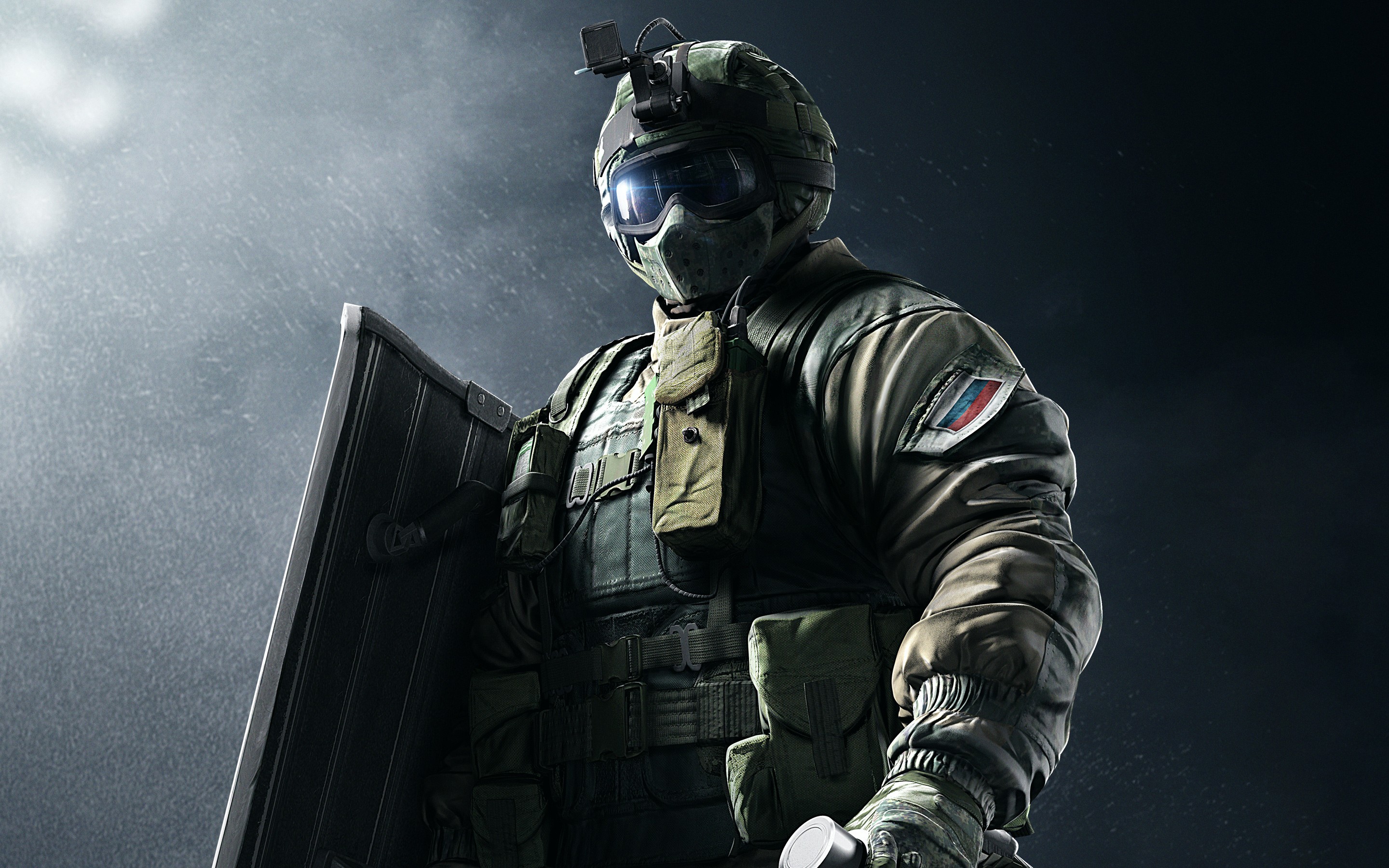 rainbow six siege wallpaper,pc game,soldier,darkness,personal protective equipment,digital compositing