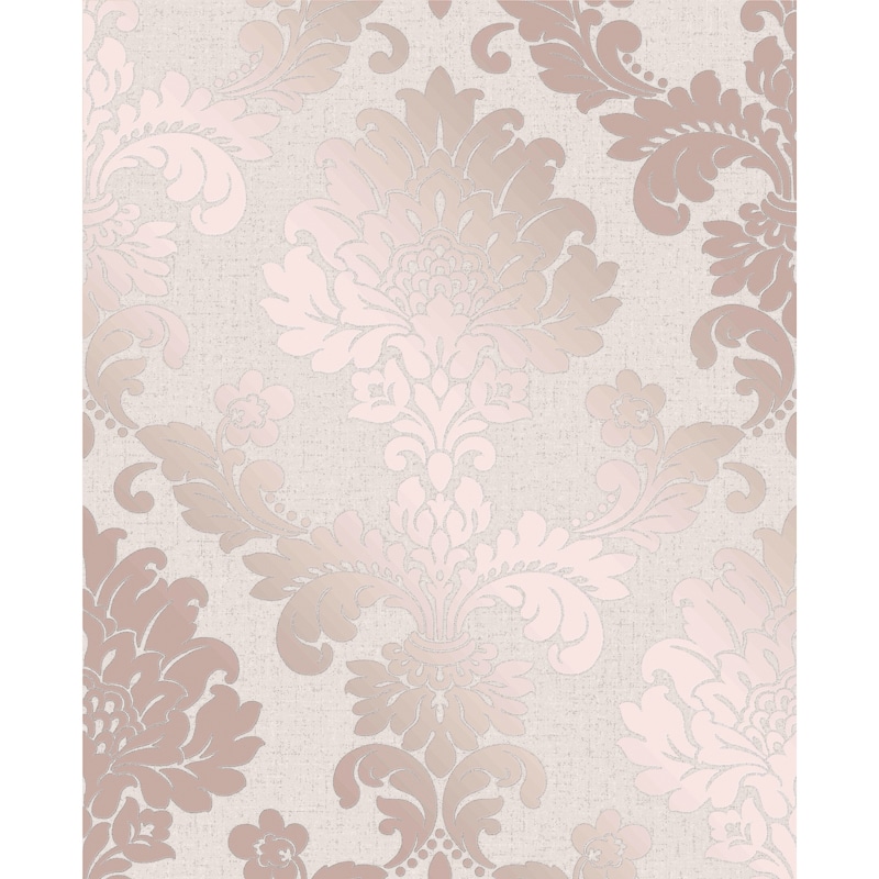 Quartz Damask Wallpaper Rose Gold Wallpaper Damask WallpaperUse