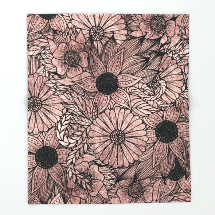 papel tapiz de oro rosa,modelo,diseño floral,marrón,flor,diseño
