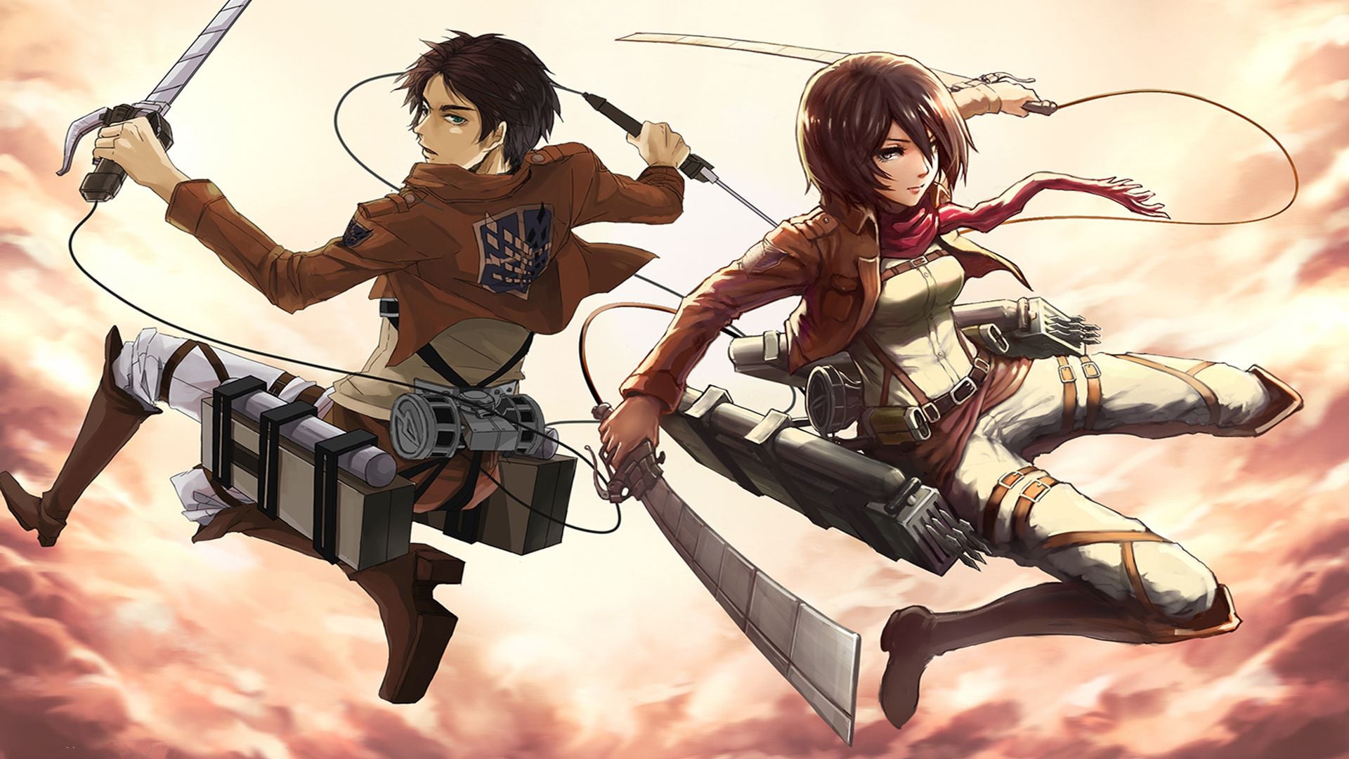 attack on titan wallpaper,cg artwork,cartoon,illustration,black hair,action adventure game