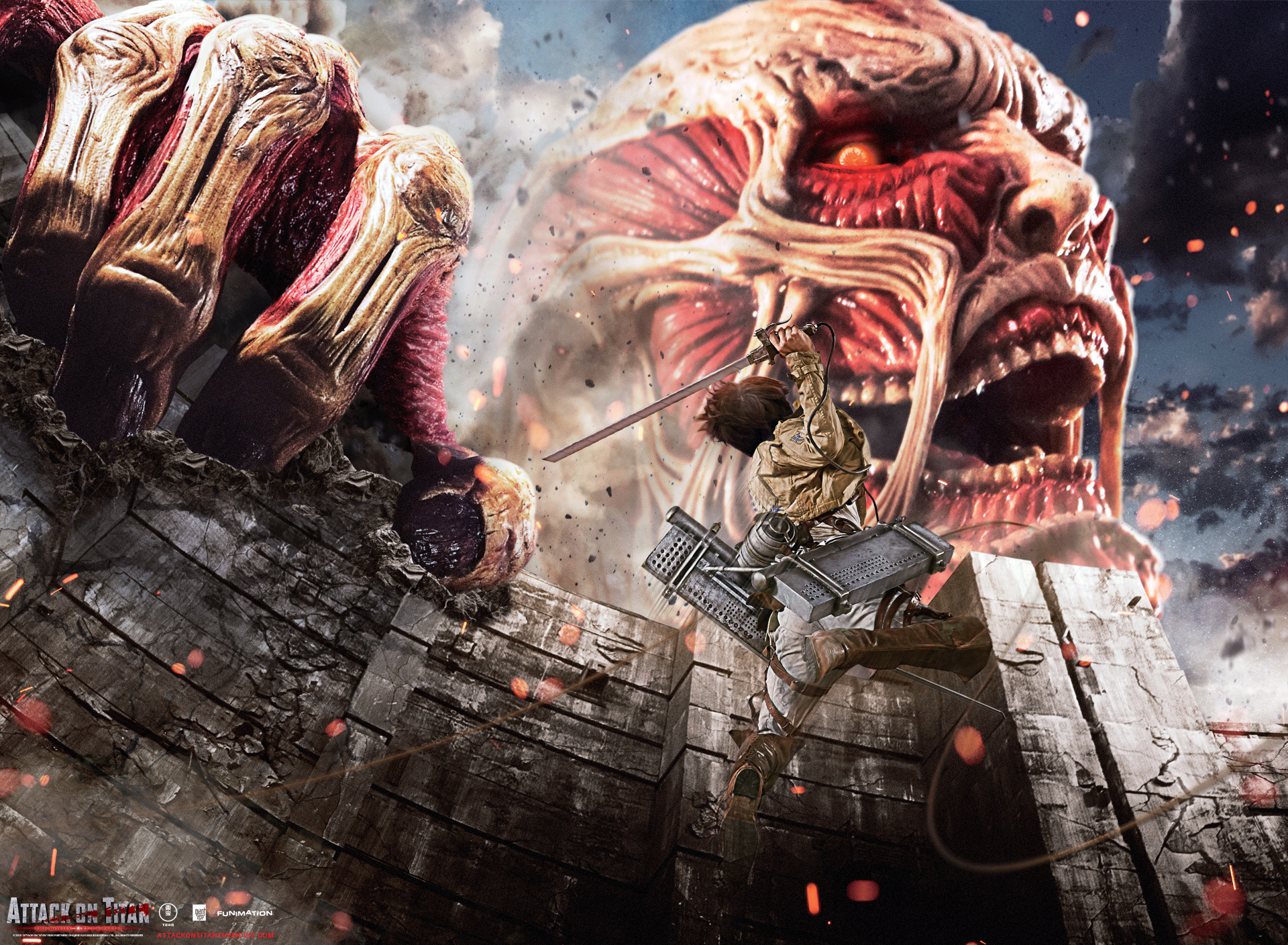 attack on titan wallpaper,pc game,cg artwork,demon,flesh,fiction